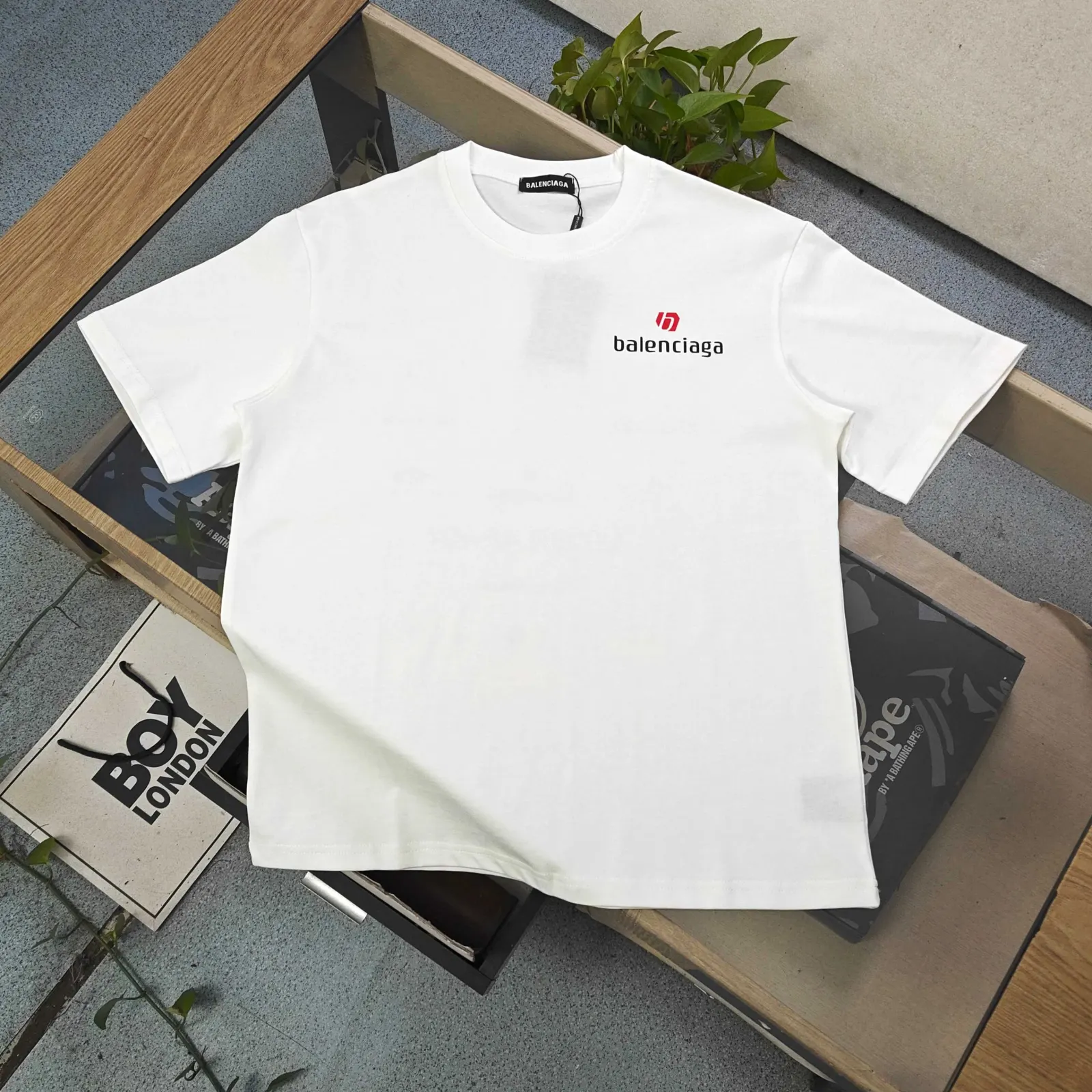 Balenciaga 黑色 純棉 Logo 短袖T恤 街頭休閒款
