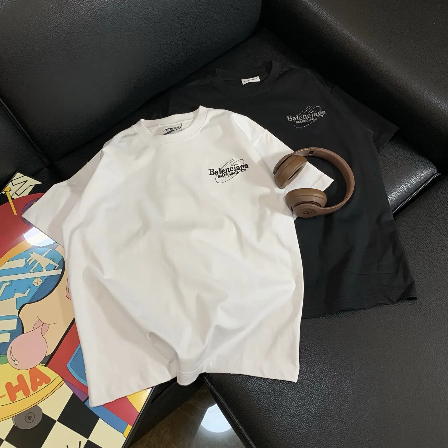 Balenciaga Black Short Sleeve T-Shirt Loose Casual