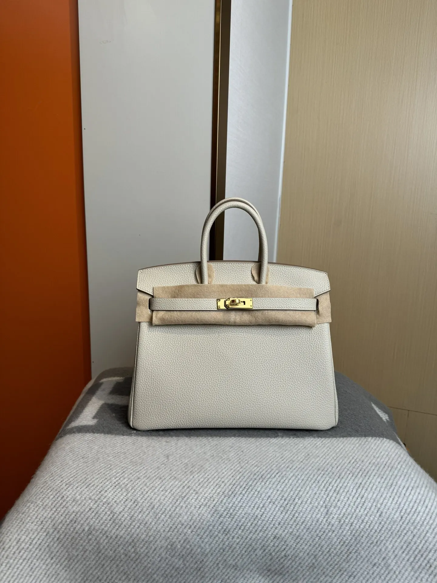 Hermes Birkin 奶昔白 Togo牛皮 手提包 25cm 經典款