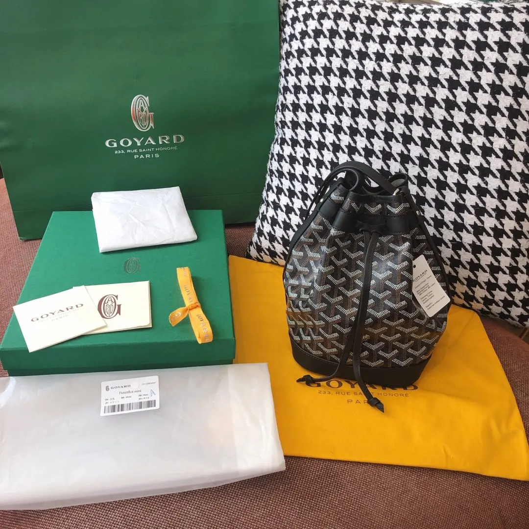 Goyard 黑色 老花 帆布 水桶包 休閒水桶款
