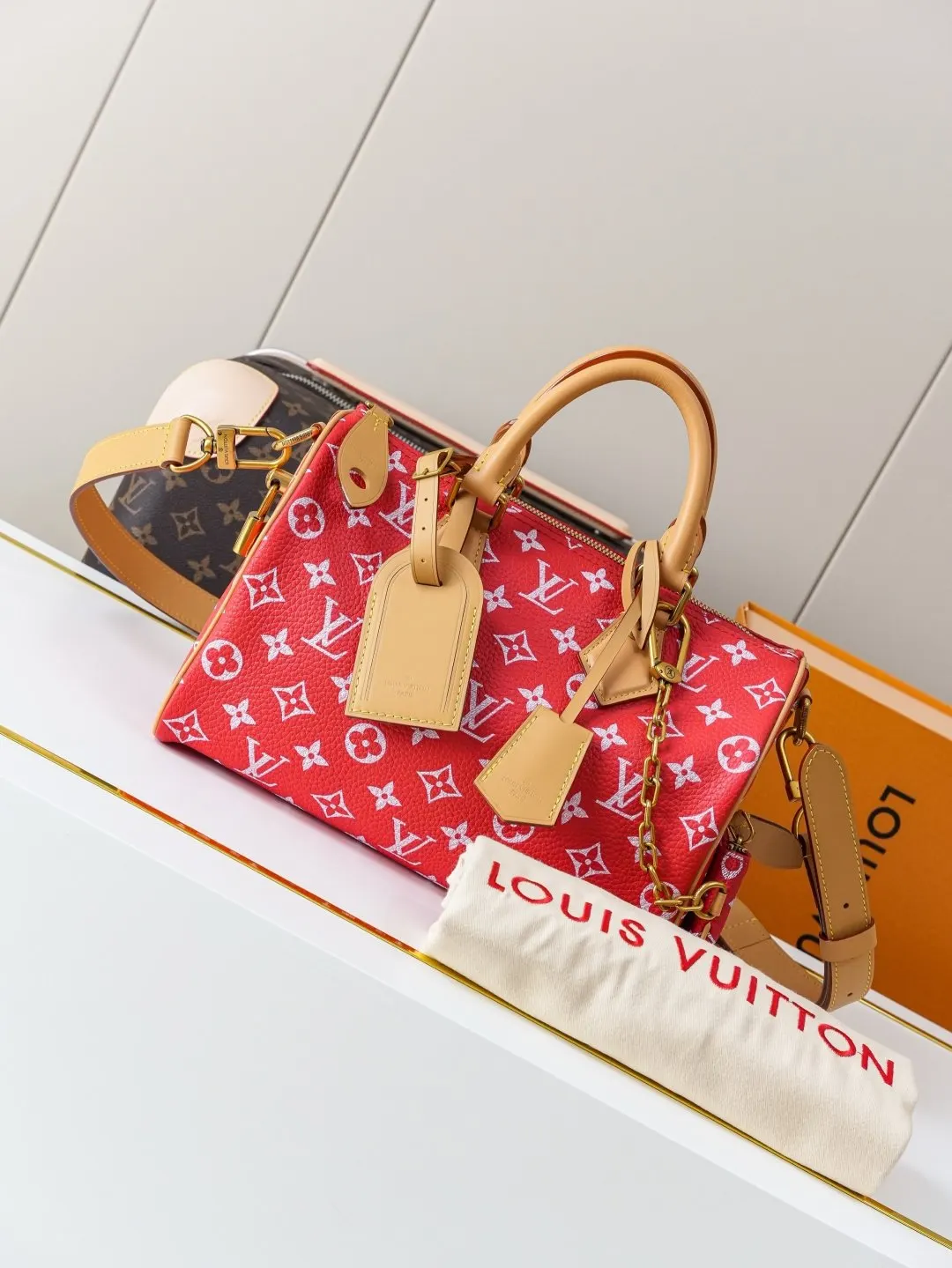 LV 紅色印花Speedy手袋 手提款