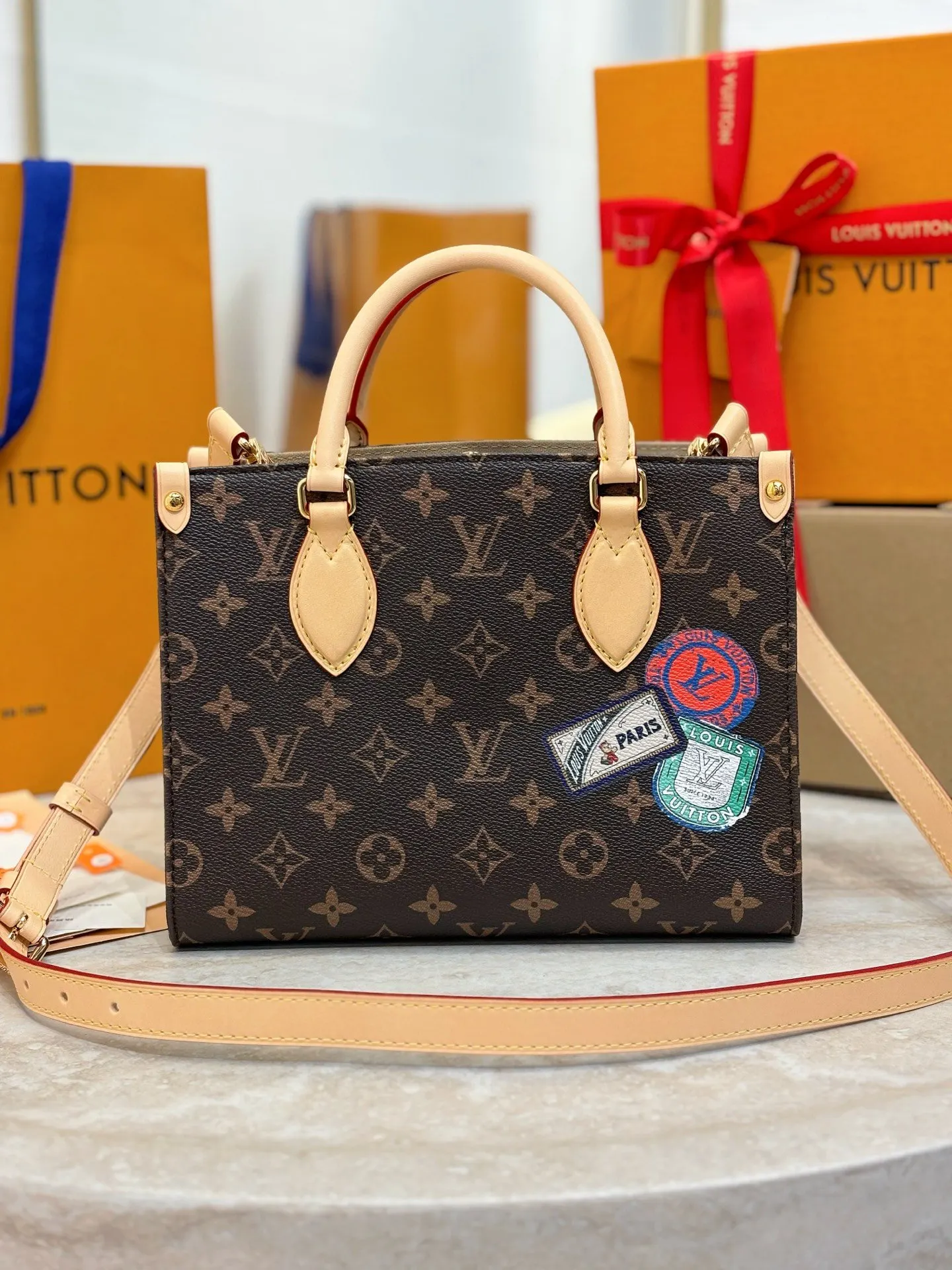 LV OnTheGo 老花 手提包 实拍款01 精選款