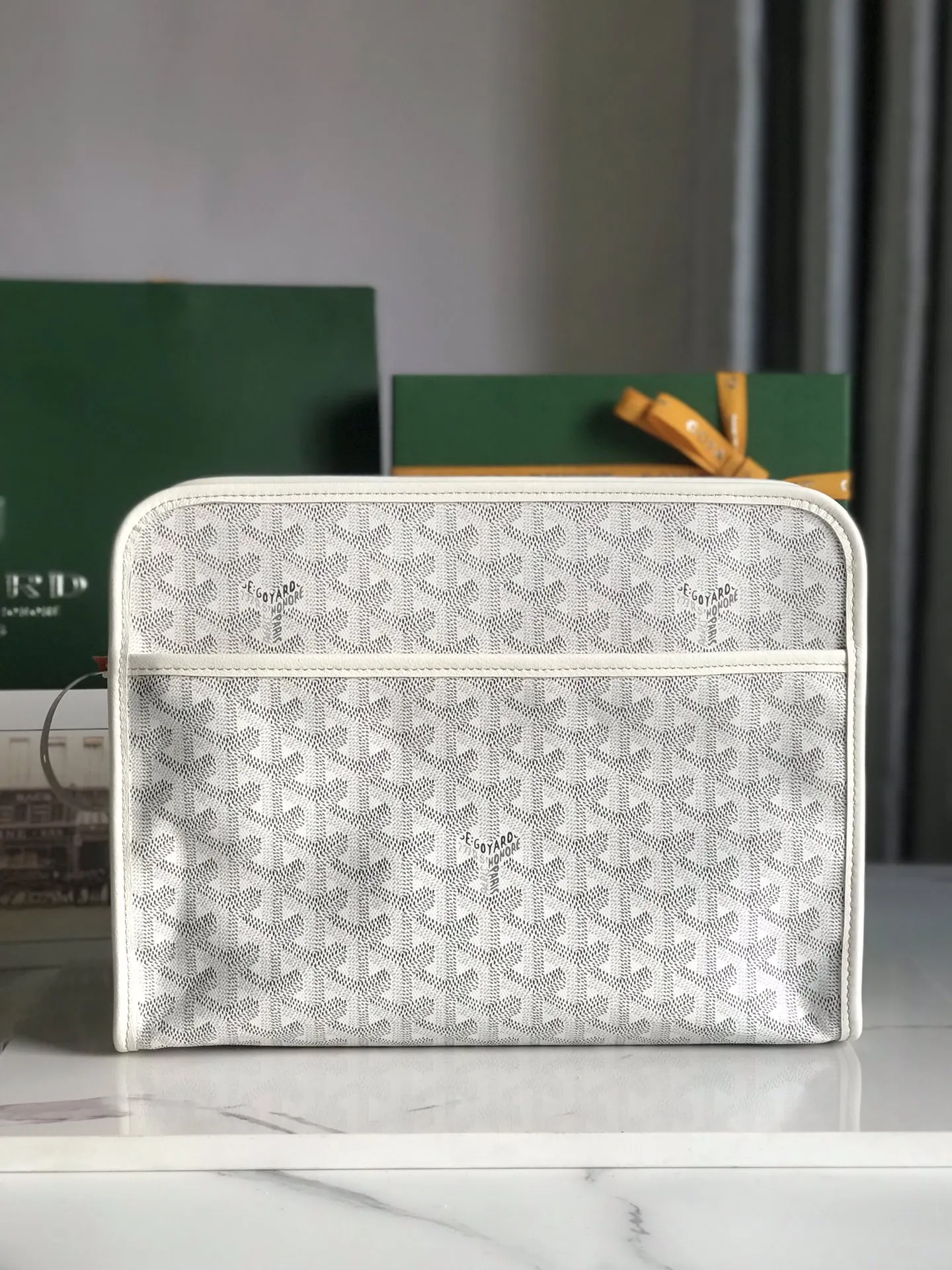 Goyard 黃色 牛皮 手拿包 精致手拿款