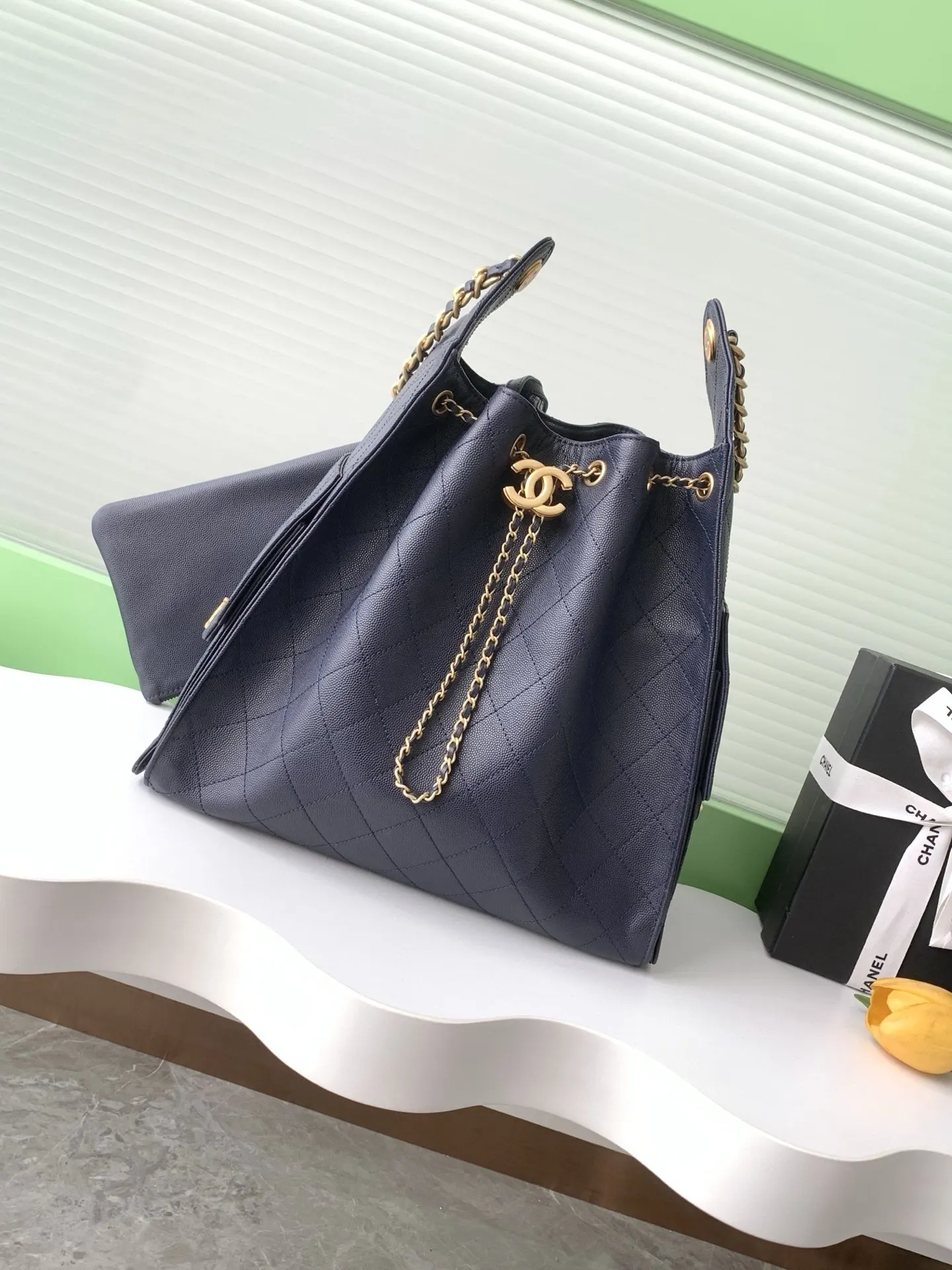 CHANEL Hobo 进口 免税 球纹皮嘻哈包 腋下包 复古腋下背款