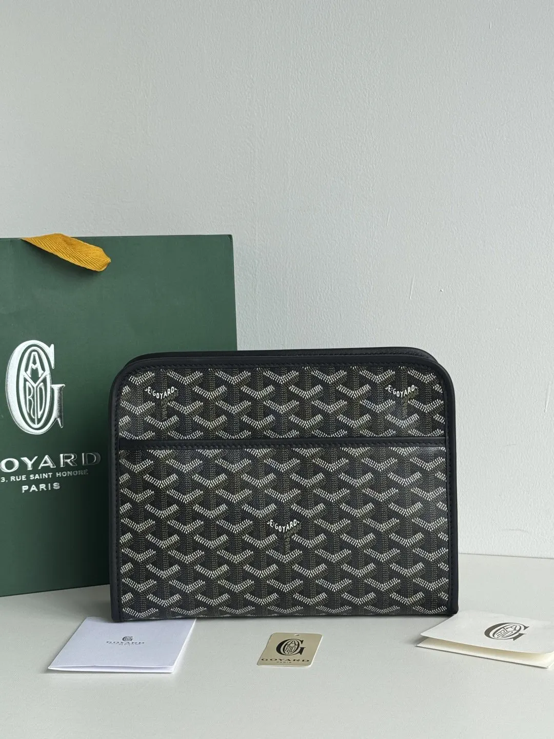 Goyard 黃色 牛皮 手拿包 精致手拿款