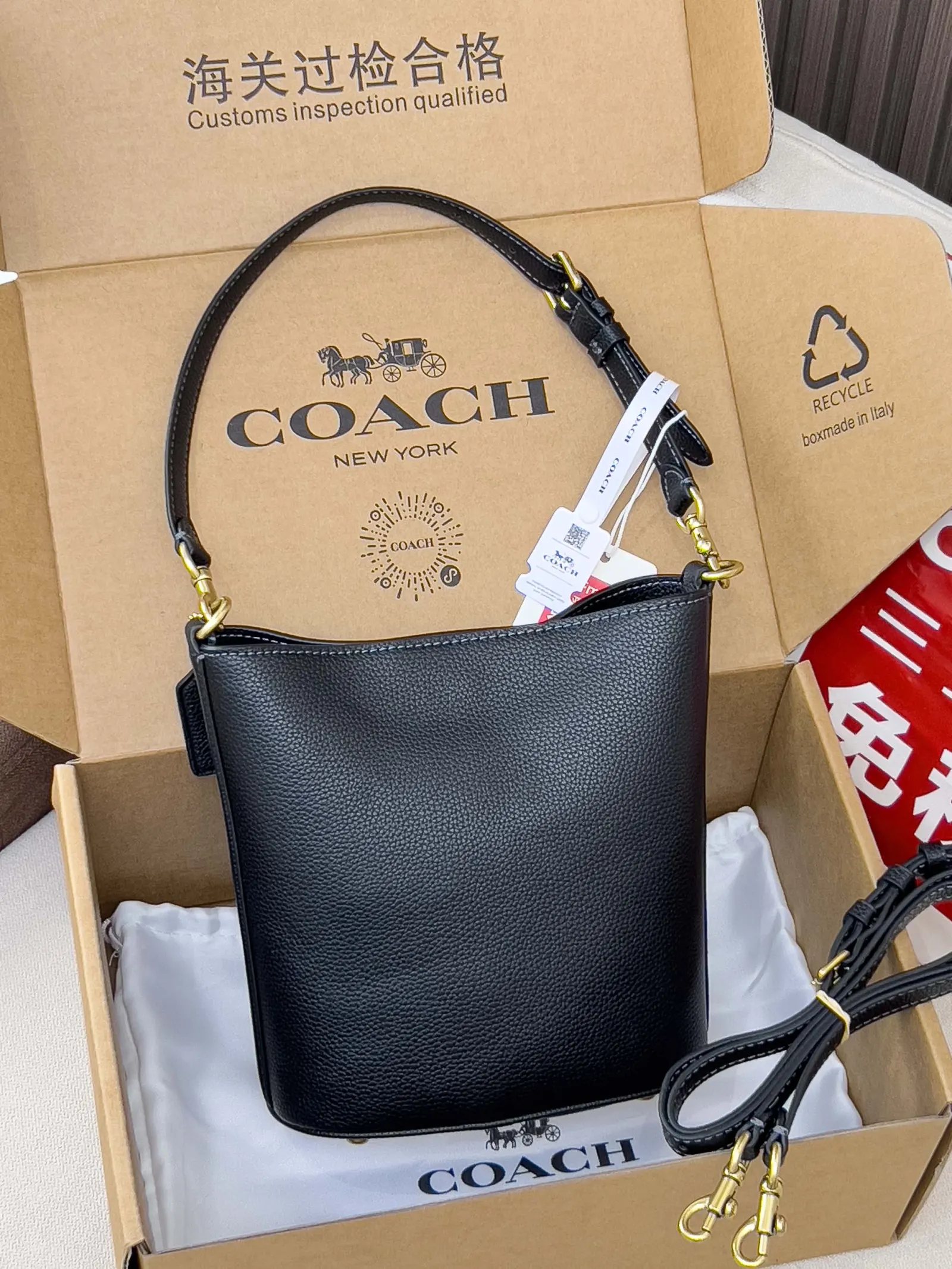 Bucket Bag Casual Leather