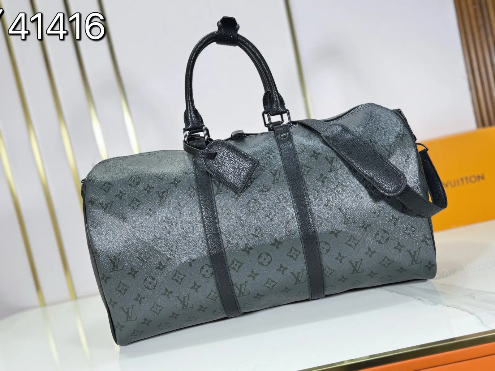 Keepall 灰色 牛皮 旅行袋 大容量旅行款