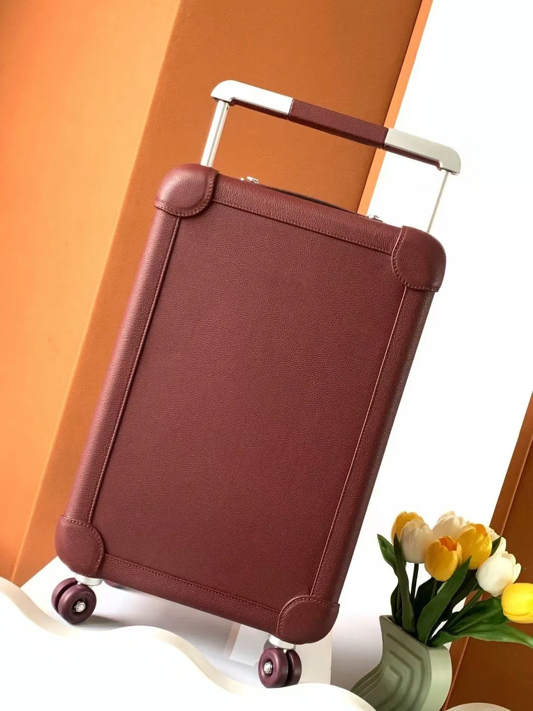 Suitcase Travel Lightweight Leather