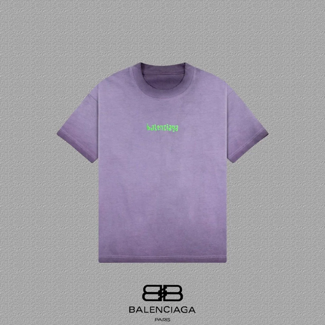 Balenciaga Gray Logo Short Sleeve T-Shirt Street Casual