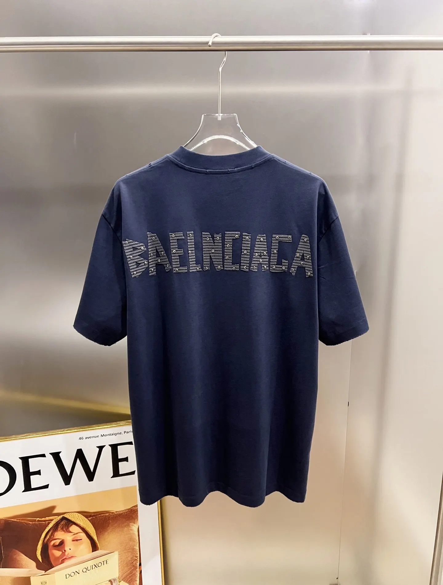 Balenciaga 黑色 Logo 短袖T恤 宽松休閒款