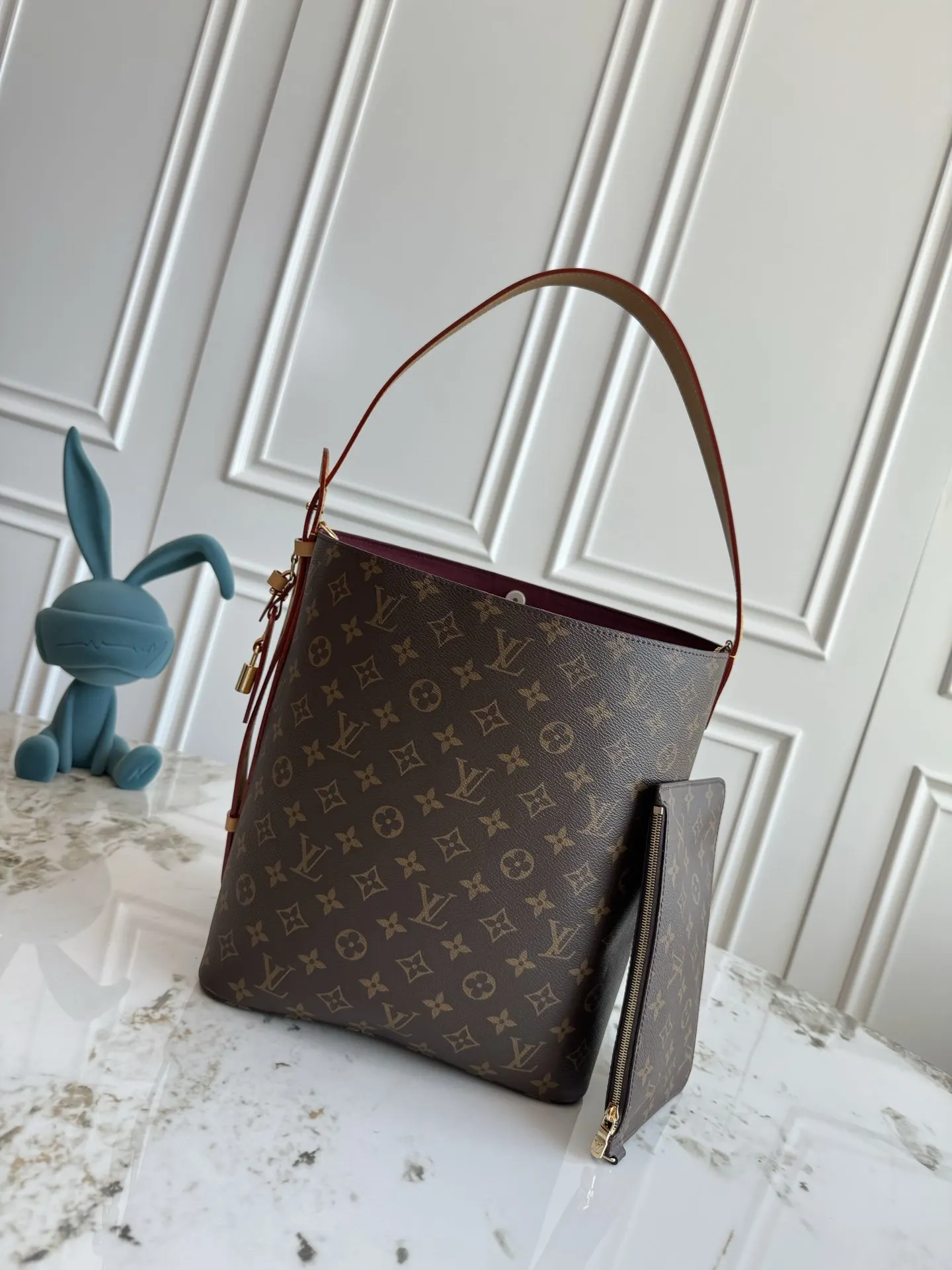 Monogram Organizer Pouch Travel Leather