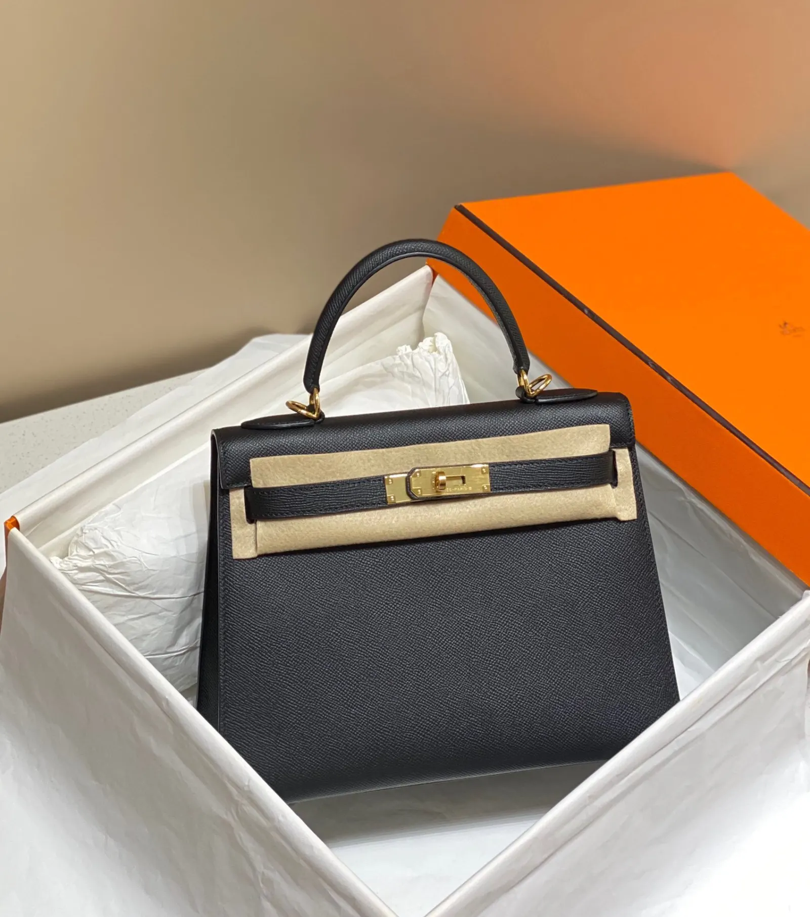 Hermes Kelly 黑色 手提包 25cm 經典款