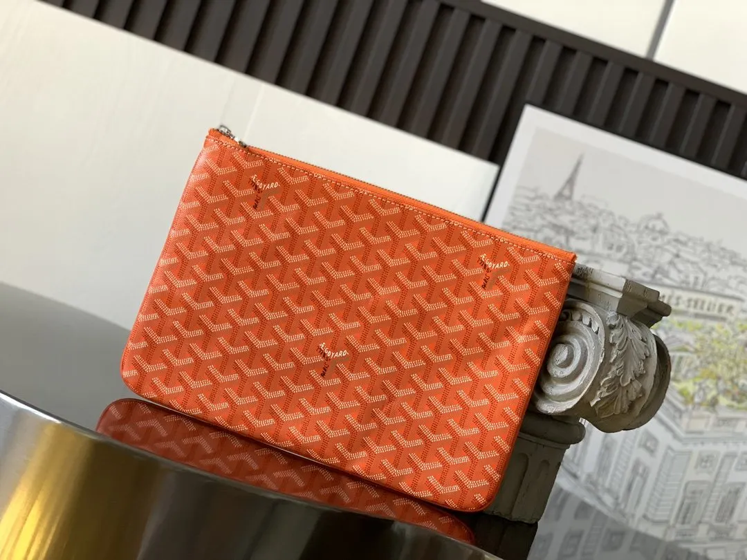 Goyard 橙色 鼎鼎戈雅 手拿包 精致手拿款