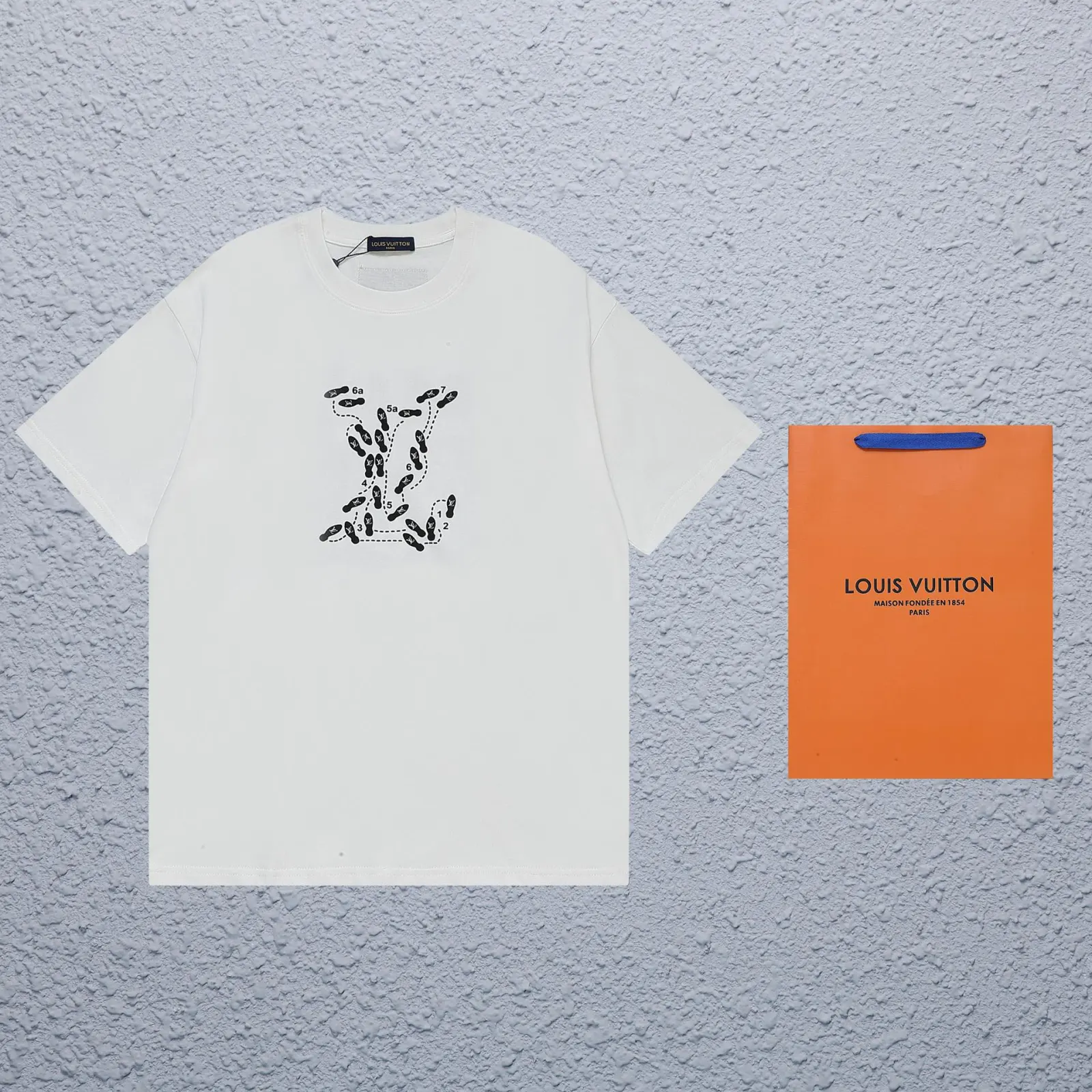 LV Cotton Short Sleeve T-Shirt Casual Versatile Style