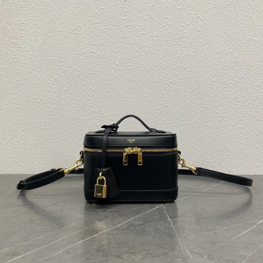 Triomphe 黑色 小牛皮 化妝包 便携收納款