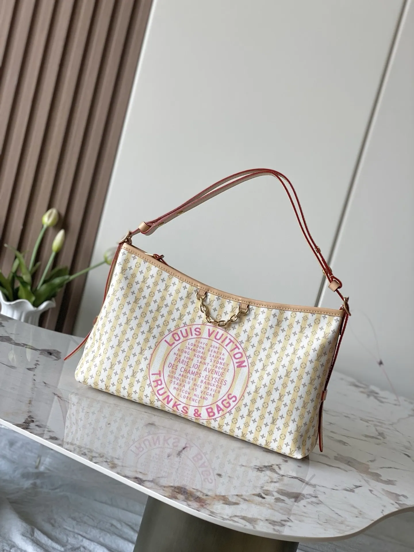 LV CarryAll 米色 牛皮 鏈條包 精致鏈條款