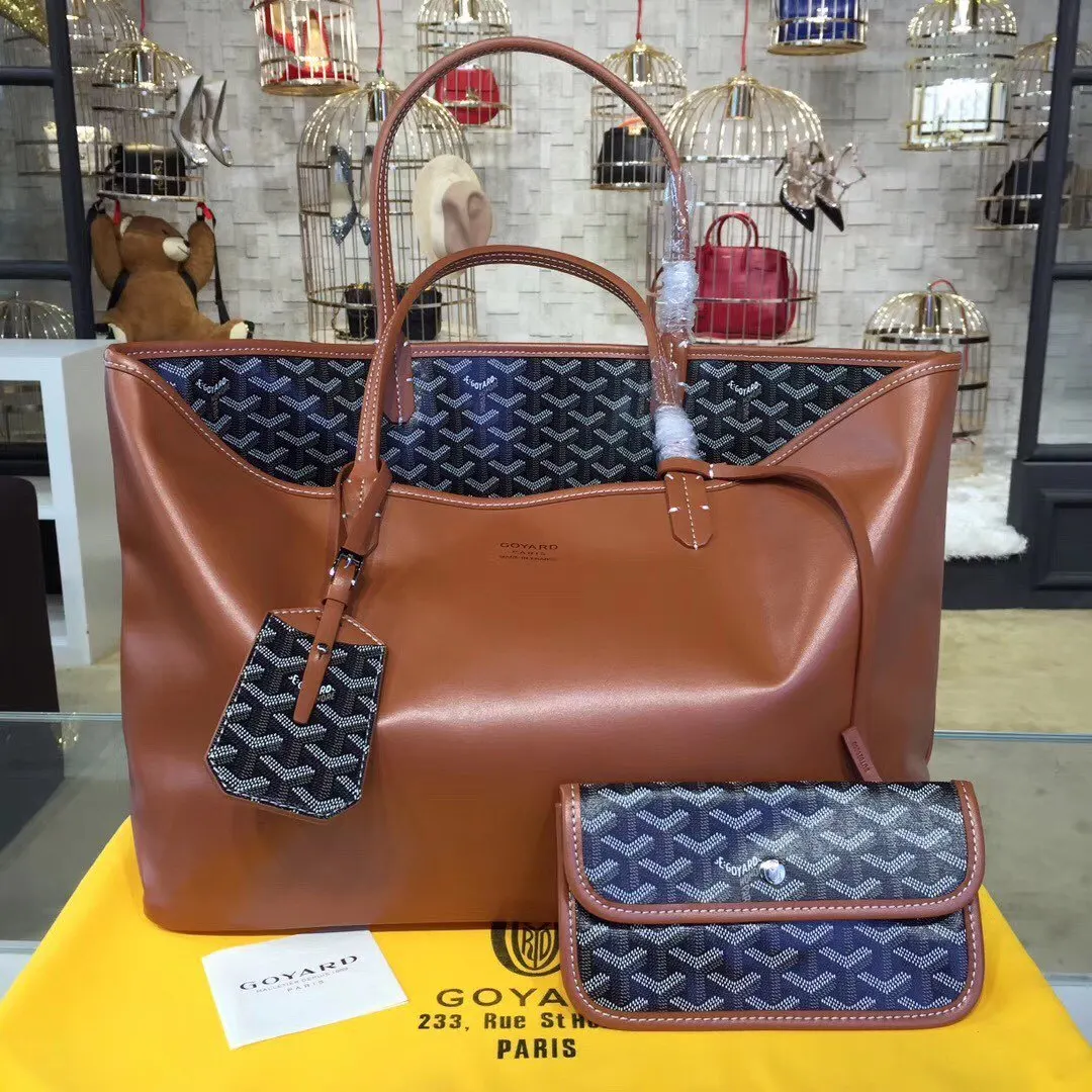 Goyard 戈雅 双面可用 充满法式优雅 订制Y字母涂鸦料 皮轻 托特包 大容量托特款