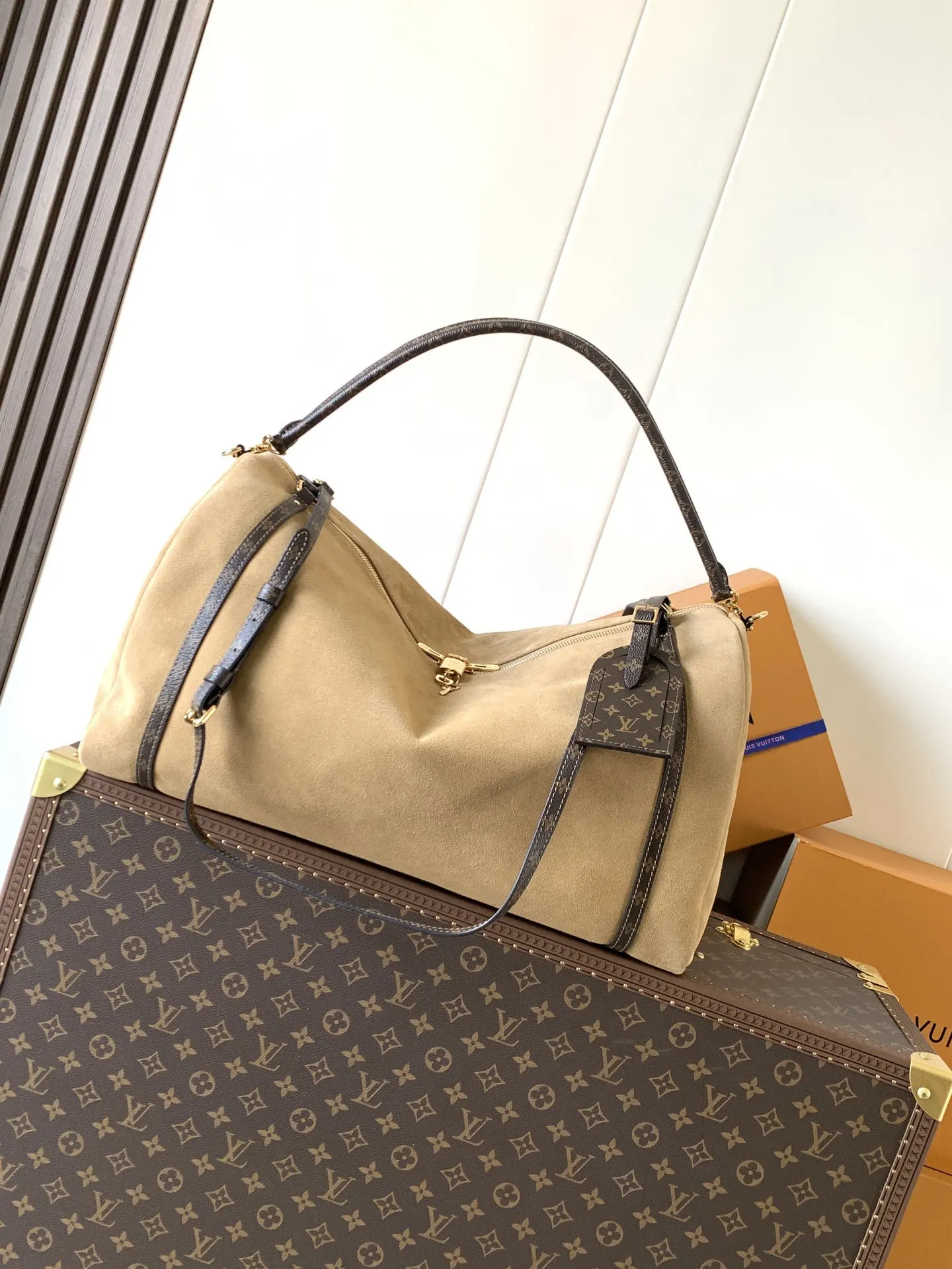Keepall 黑色 牛皮 旅行袋 大容量旅行款