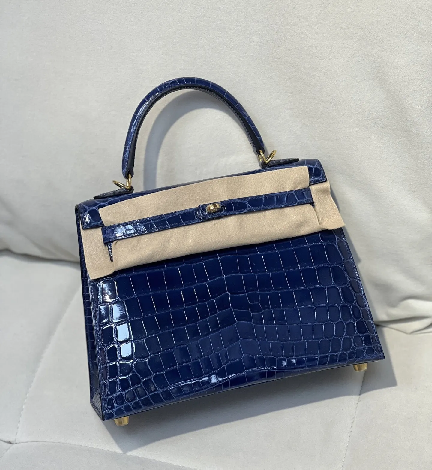 Hermes Kelly 宝石藍 手提包 25cm 經典款