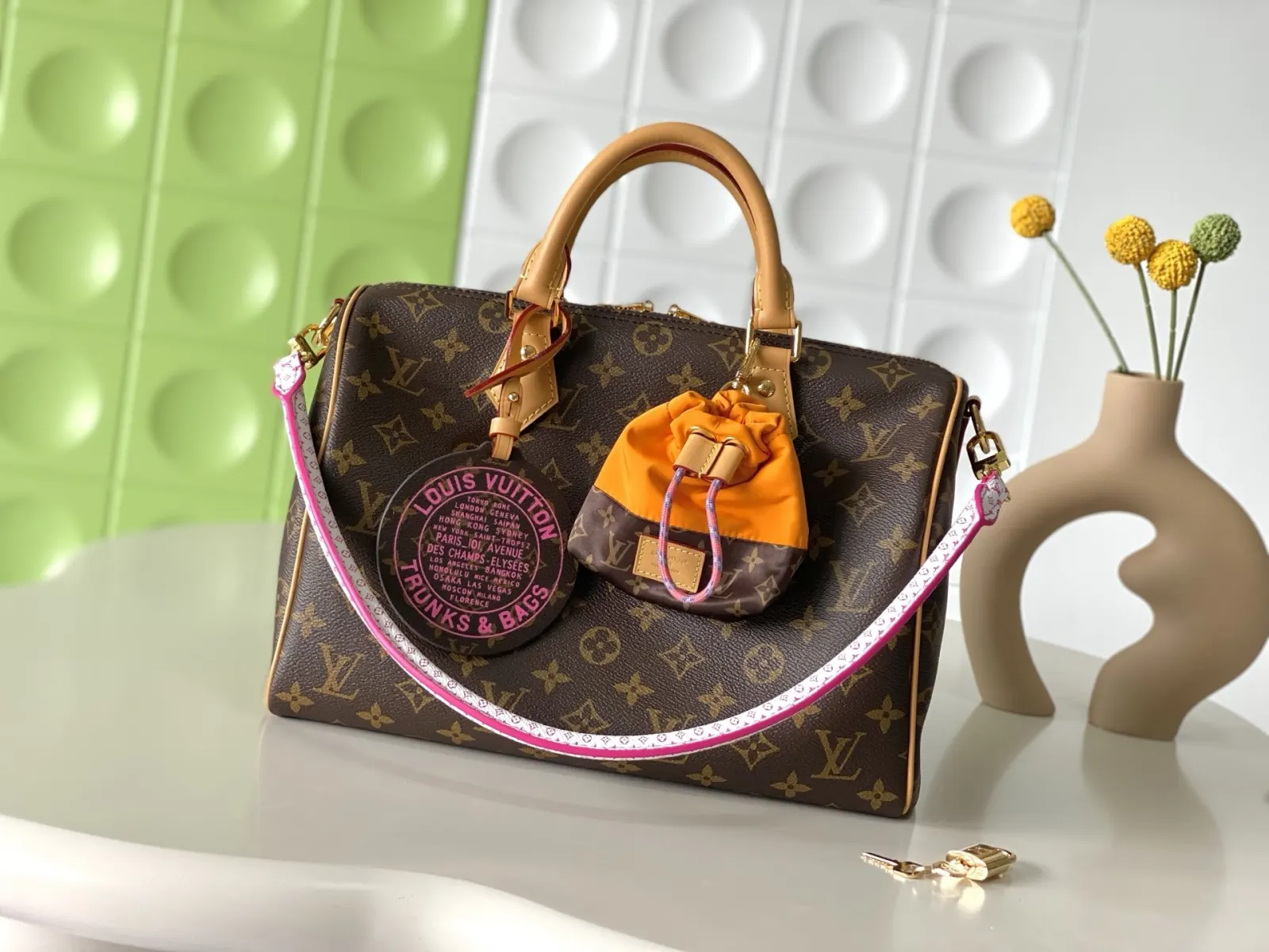 LV Speedy 帆布 收納包 旅行收納款