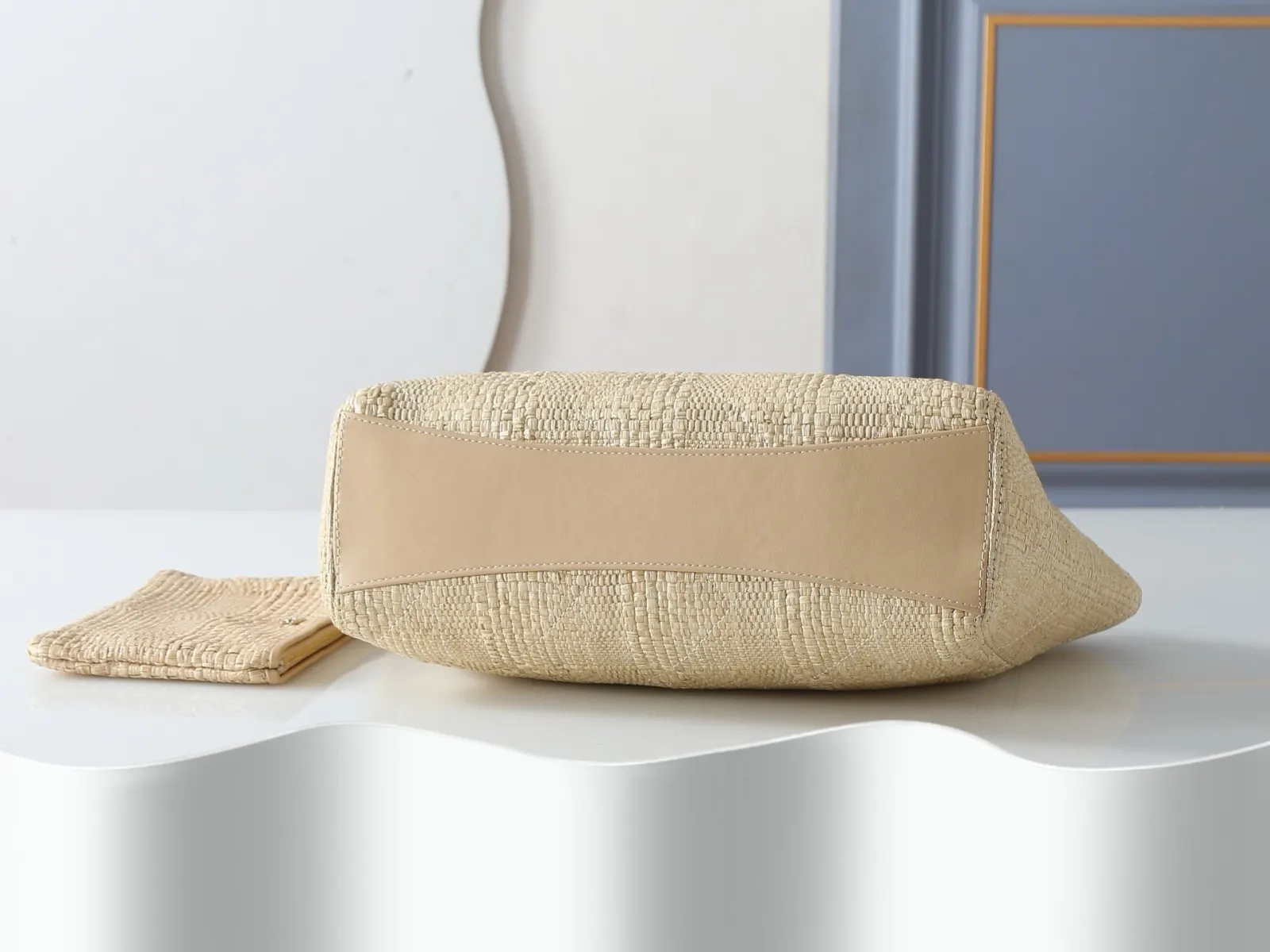 Beige Gold Hobo Shoulder Bag Vintage