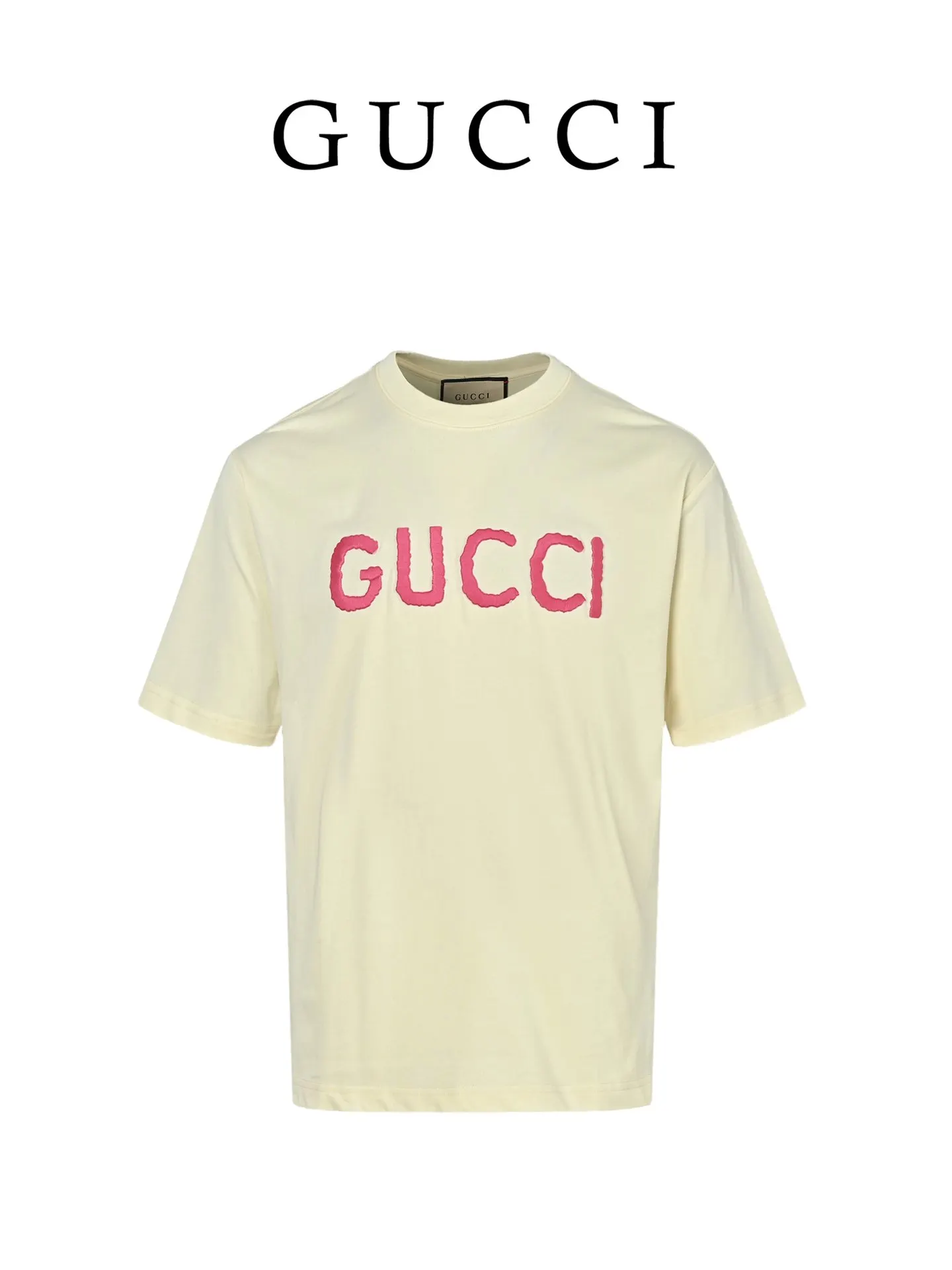 Gucci 粉色 Logo 字母 短袖T恤 休閒百搭款
