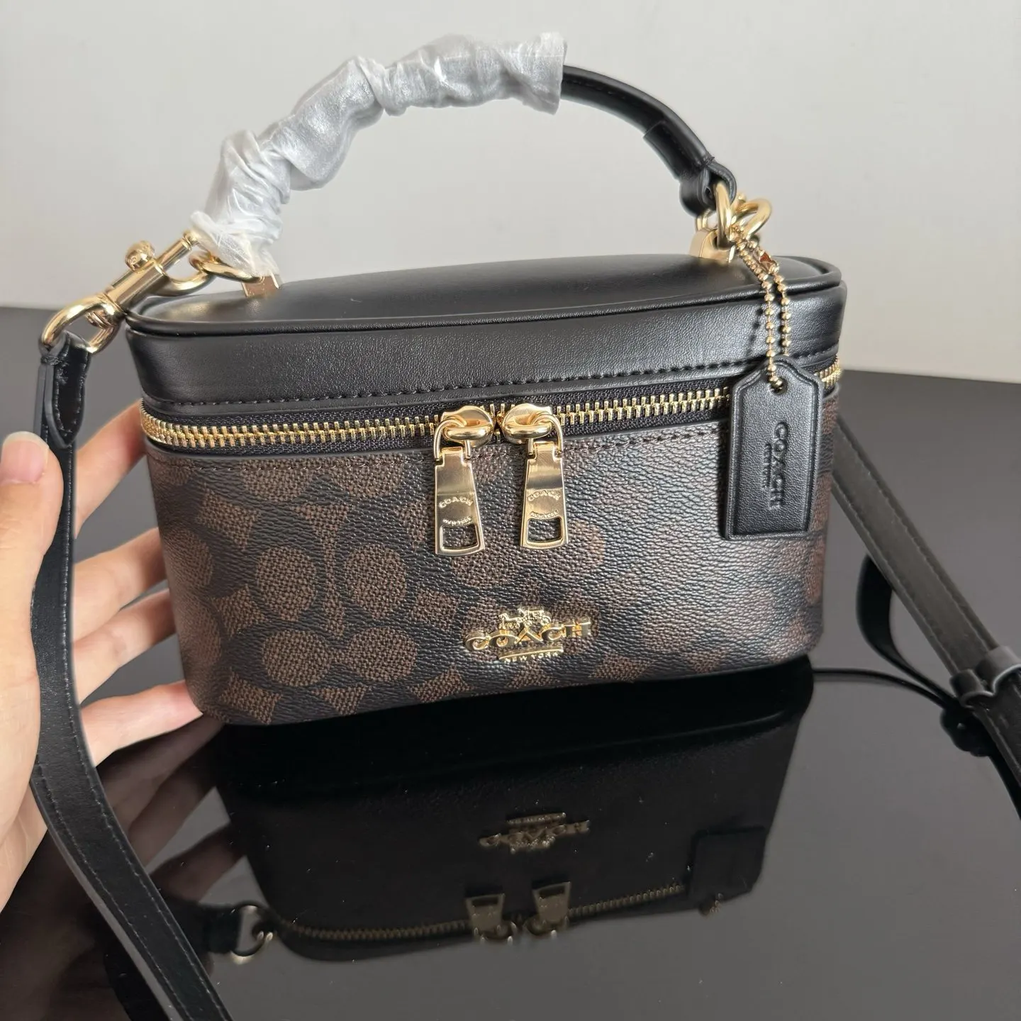 Coach 皮革 Originals 包 的材质选 化妝包 便携收納款