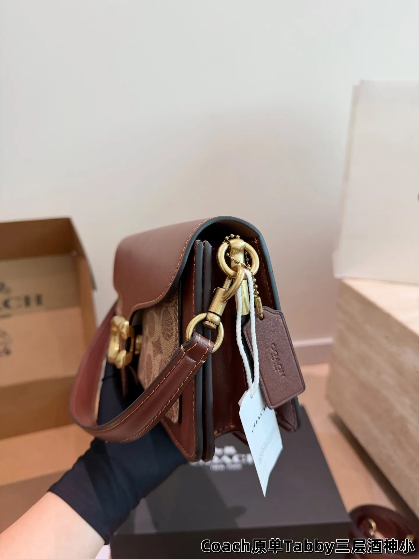 Tabby 三层 家Tabby單肩 斜背包 輕便斜挎款