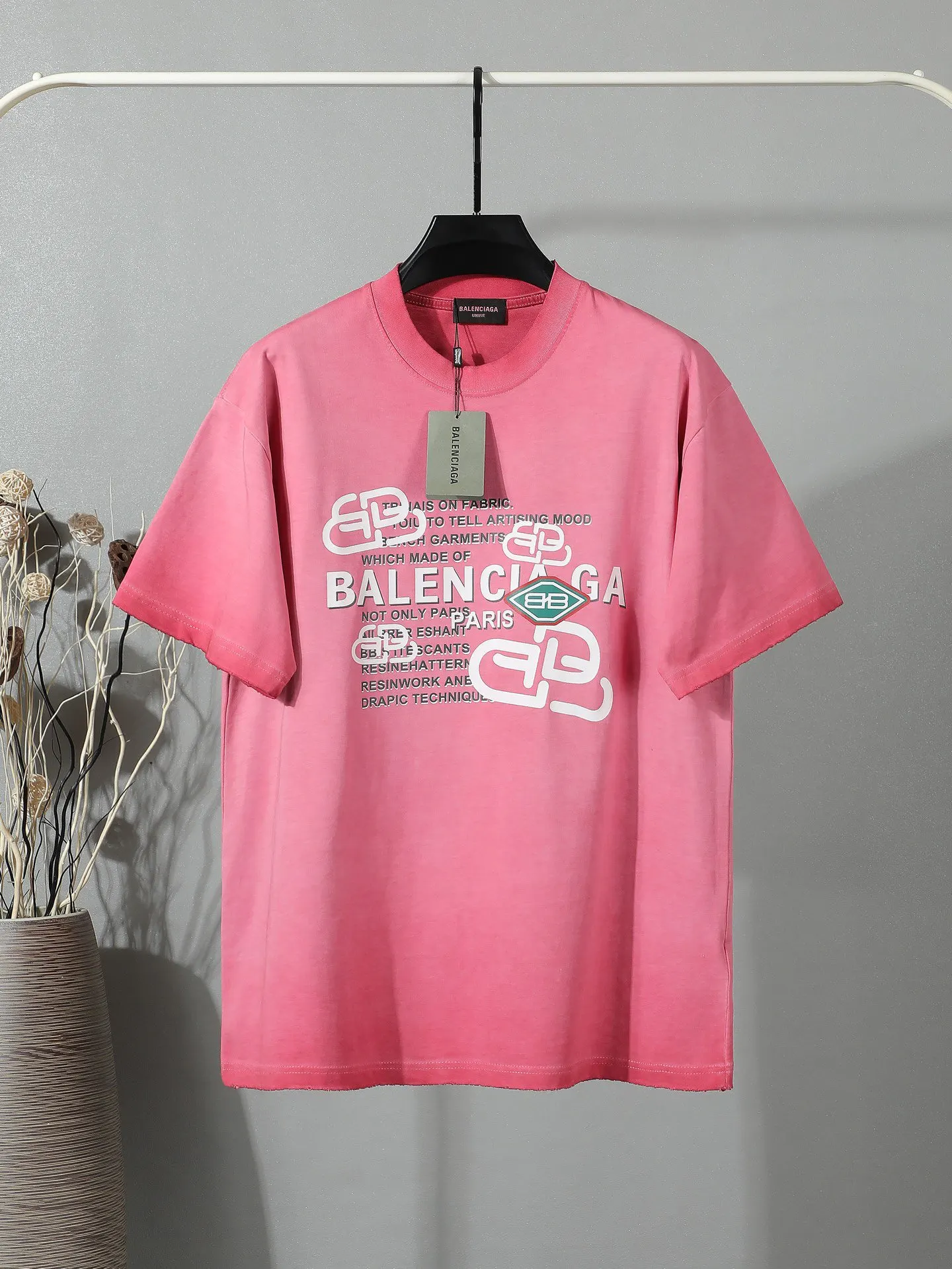 Balenciaga 26SS Logo Letter Short Sleeve T-Shirt Street Casual