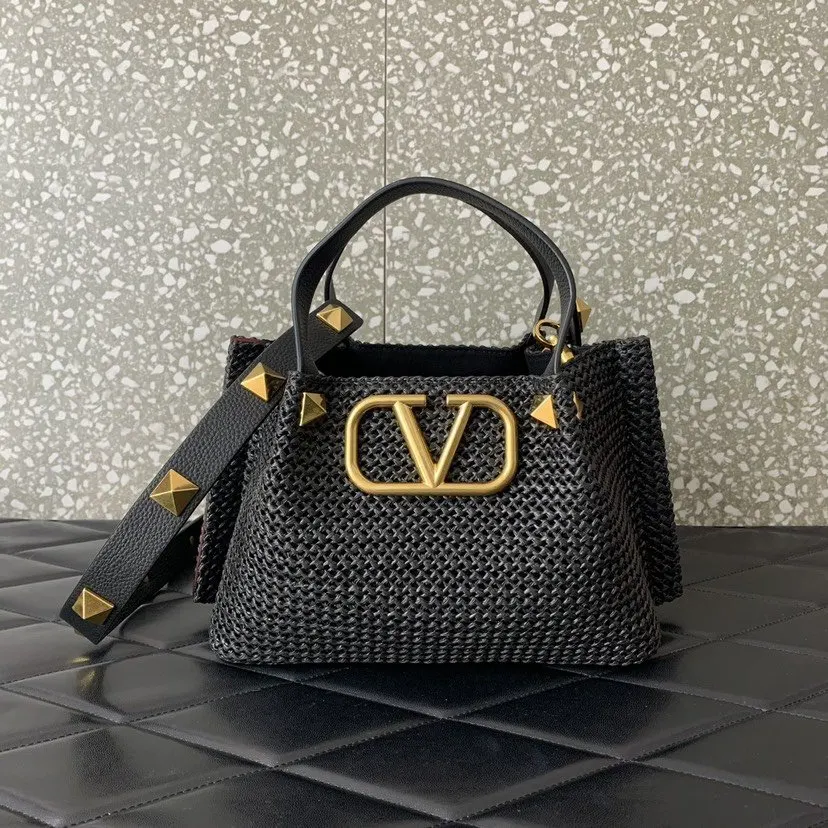 Valentino 棕色 皮革 托特包 大容量托特款