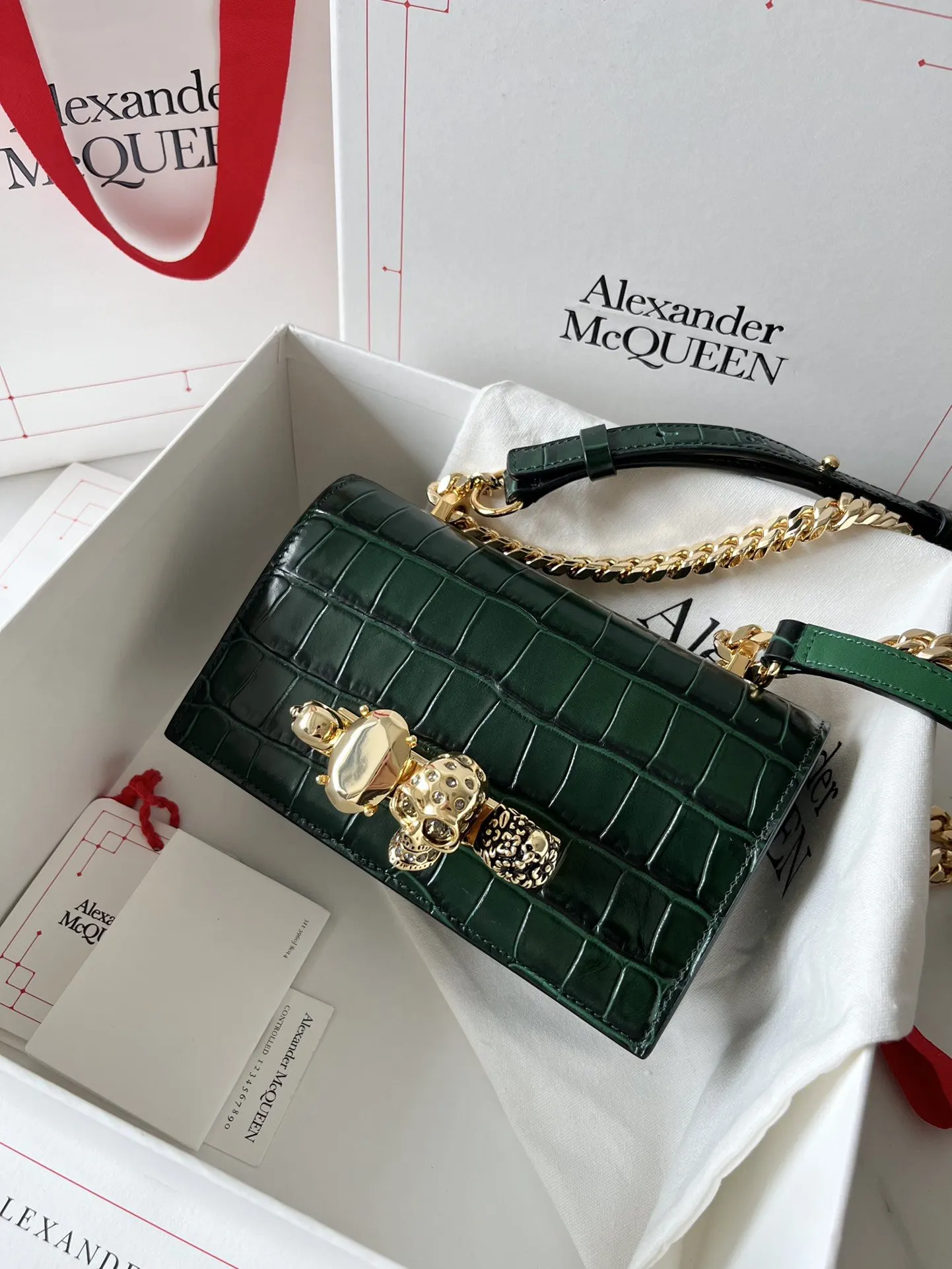 牛皮 亚力山大• Jewelled Satchel Min 收納包 旅行收納款