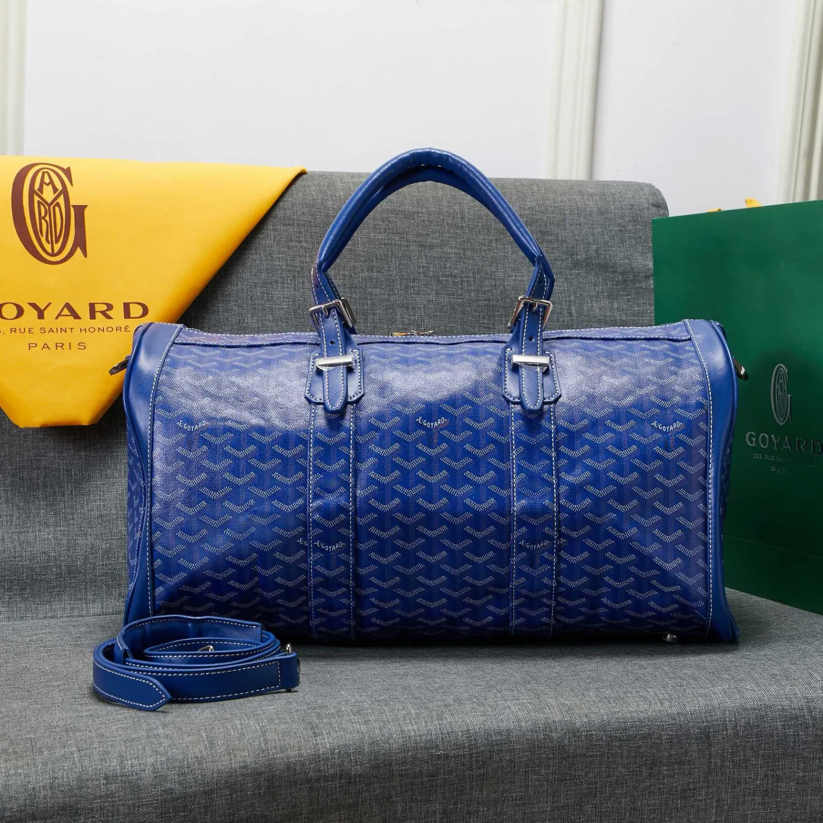 Goyard 吴亦凡同款包男女同款口袋GY戈雅旅行袋手提單肩短 大容量旅行款