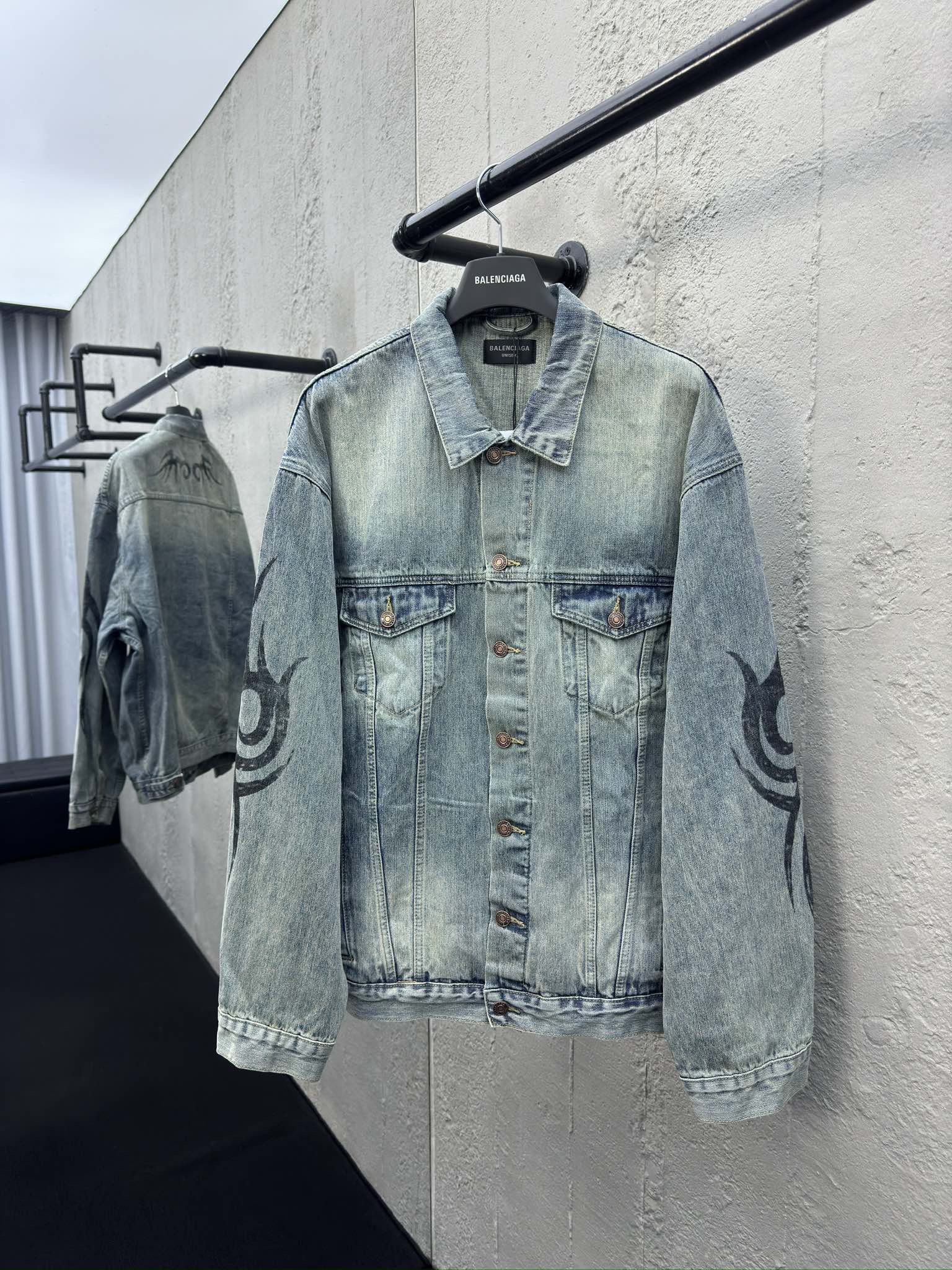 Balenciaga 藍色 牛仔 外套 街頭休閒款