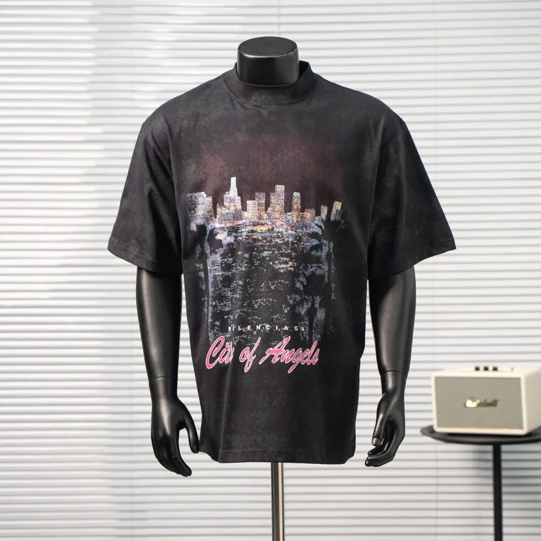 Balenciaga Cotton Short Sleeve T-Shirt Street Casual
