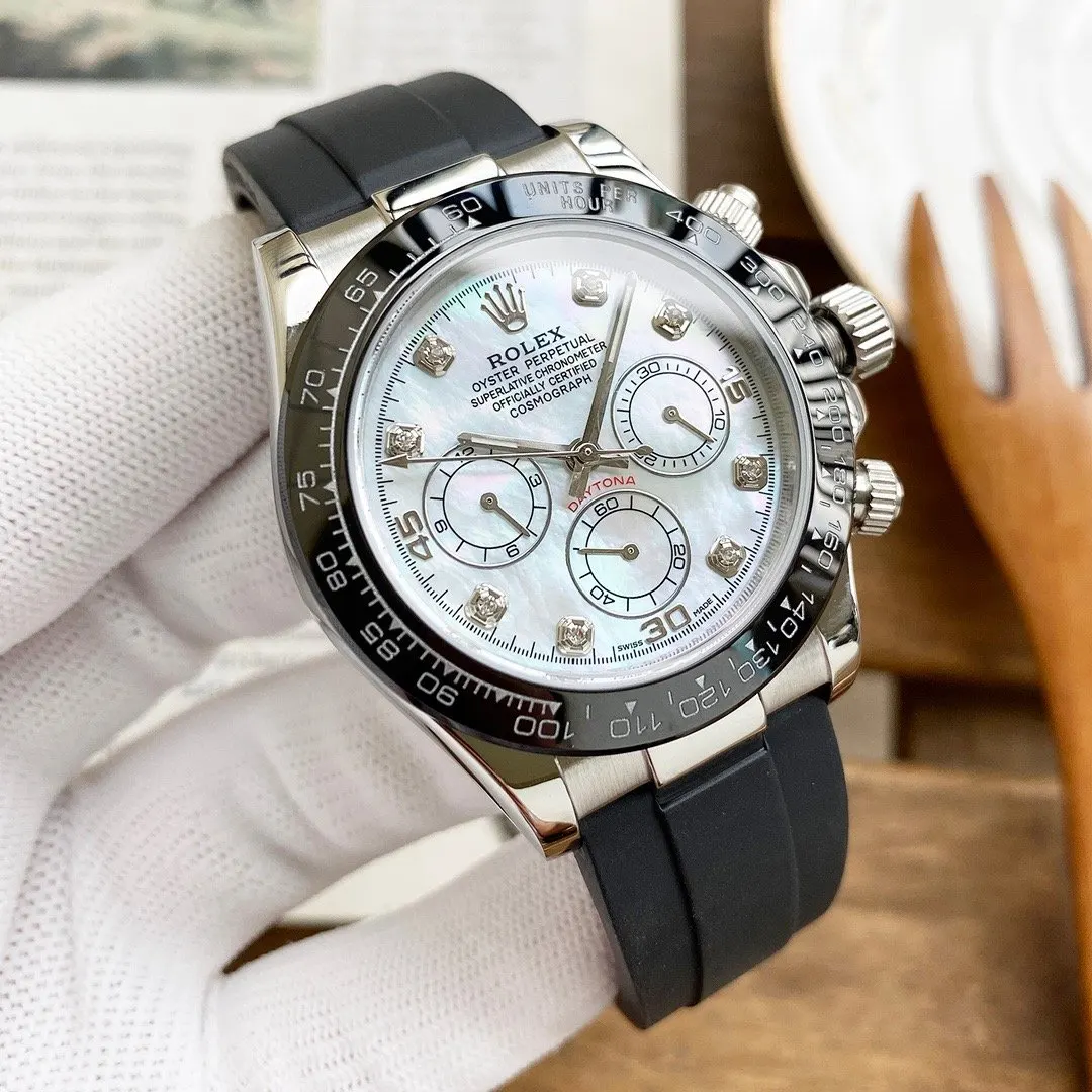 Rolex 黑色 盘面的底色纹路经过无数次过滤改正 确保百分