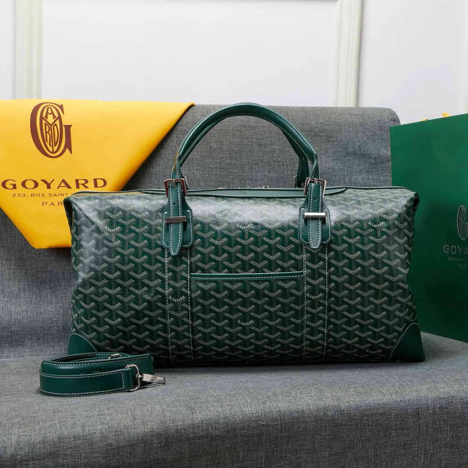 Goyard 吴亦凡同款包男女同款口袋GY戈雅旅行袋手提單肩短 大容量旅行款
