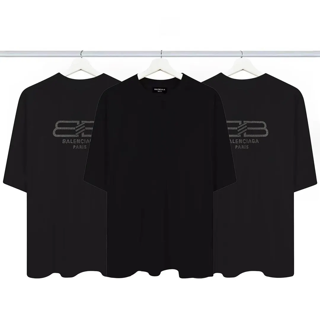 Balenciaga 黑色 純棉 Logo 短袖T恤 街頭休閒款