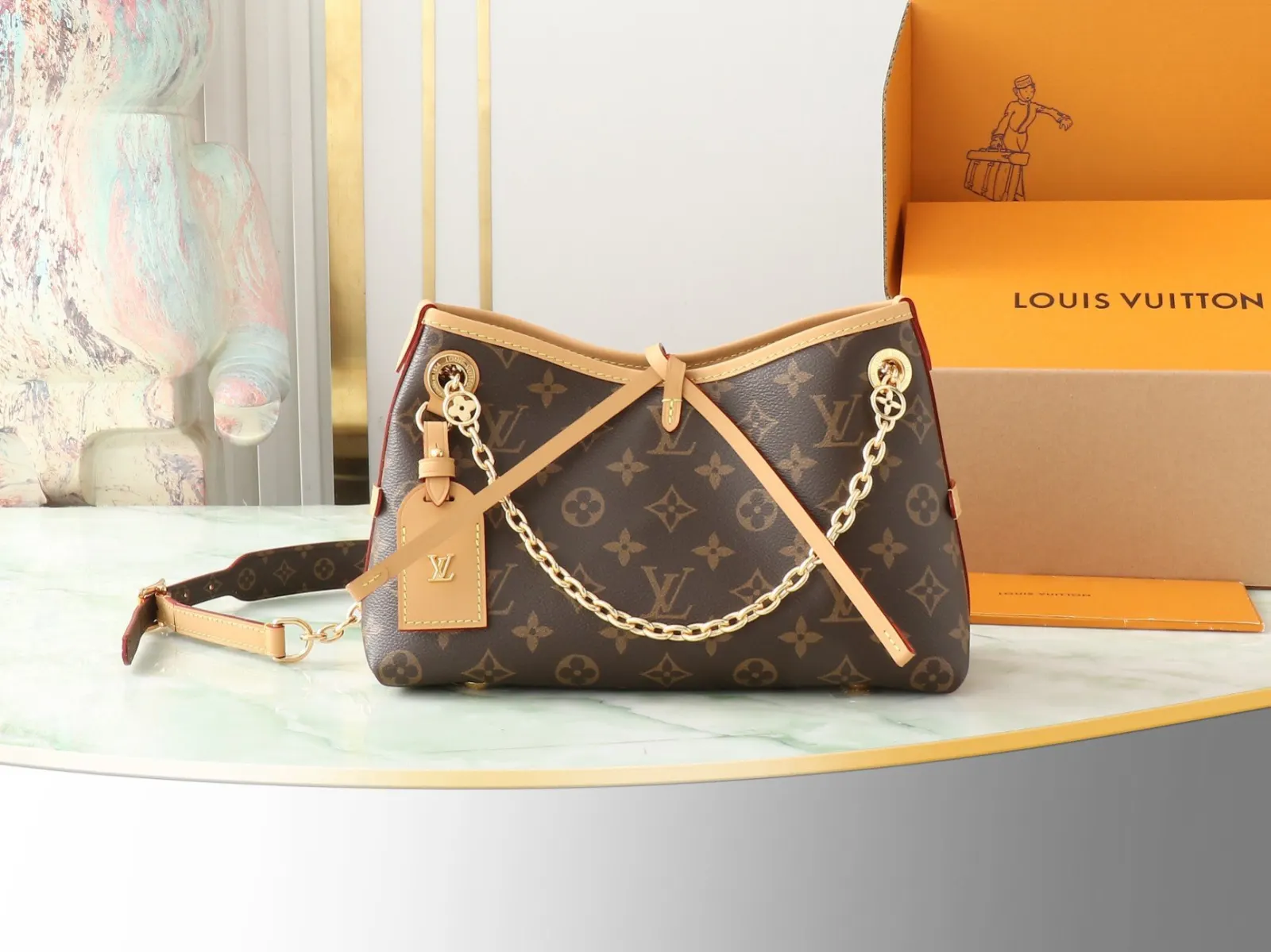 CarryAll 老花 帆布 链条包 精致链条款