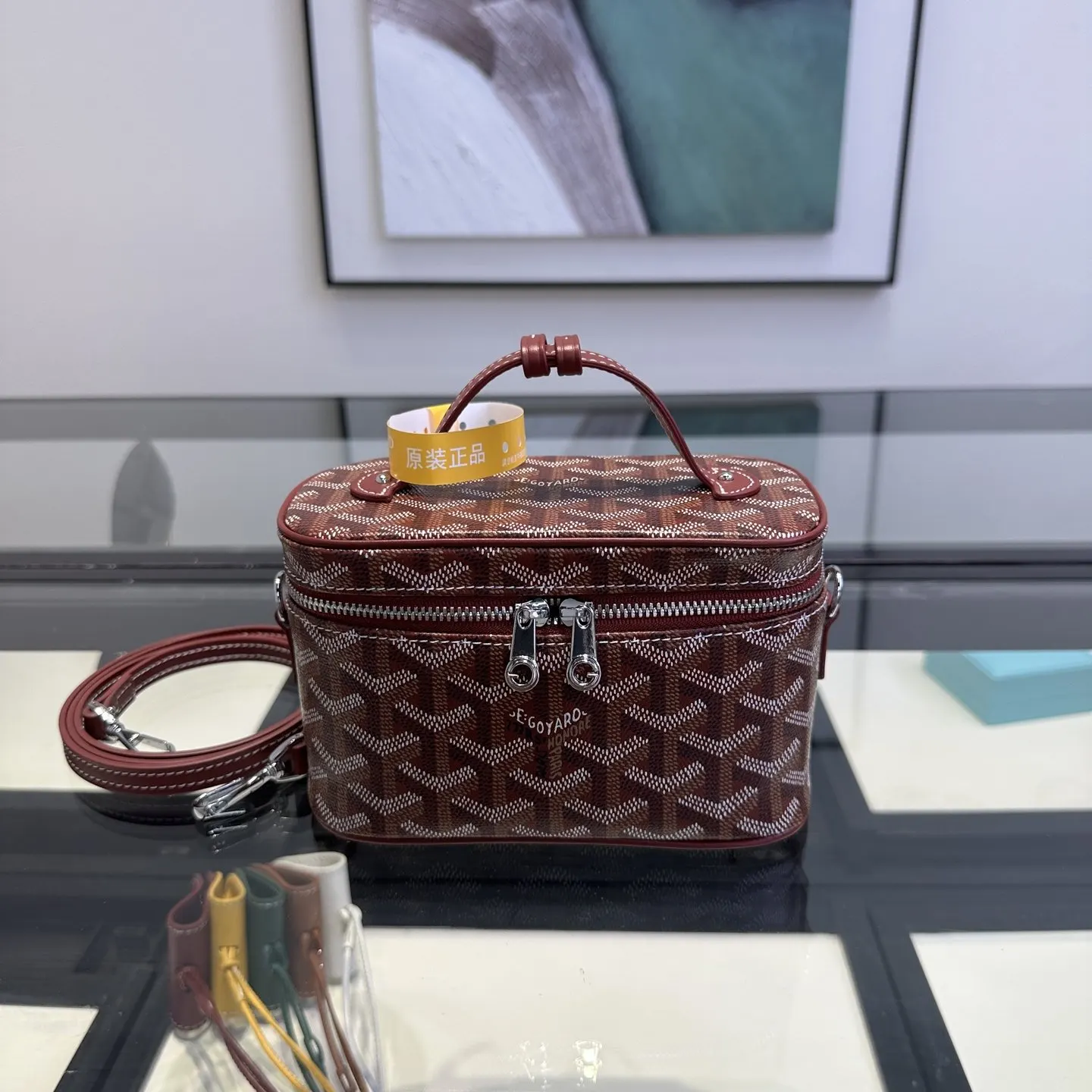 Goyard 酒红 小牛皮 收纳包 旅行收纳款