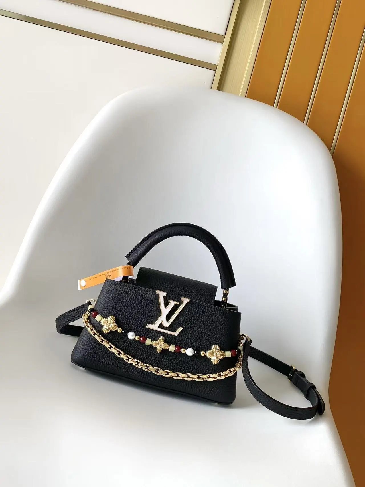 LV Capucines 黑色 棕色 牛皮 鏈條包 精致鏈條款