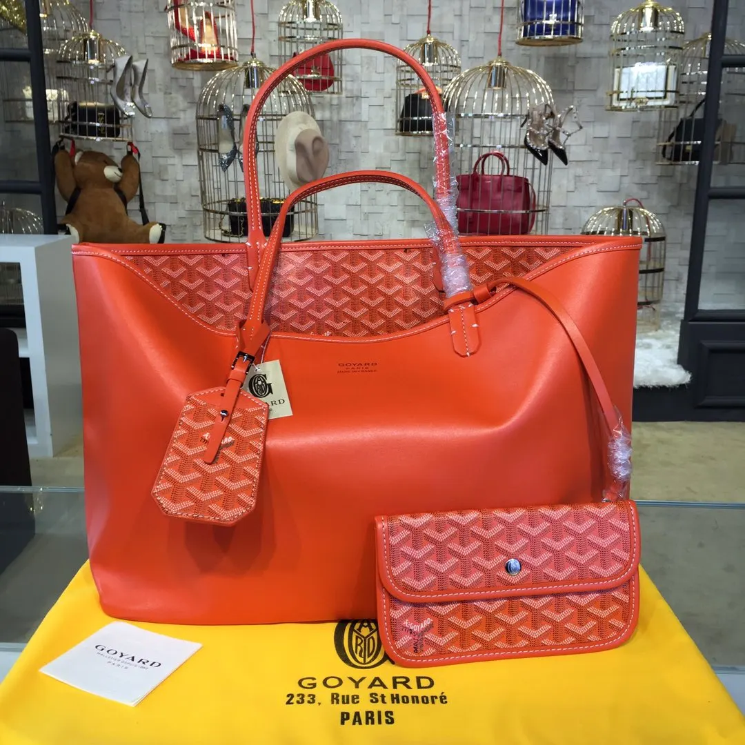 Goyard 戈雅 双面可用 充满法式优雅 订制Y字母涂鸦料 皮轻 托特包 大容量托特款