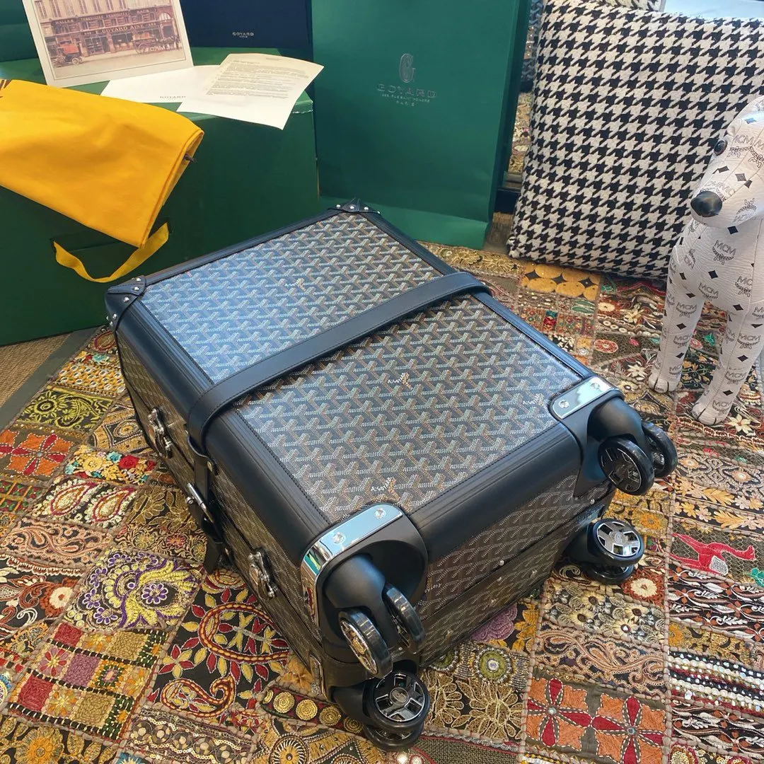 Goyard 黑色 白色 行李箱 旅行拉杆款 轻便出行款