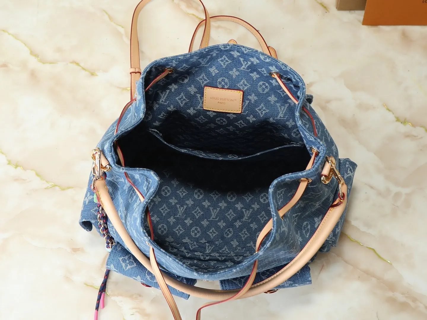 皮革 升级 Denim Rendez 雙肩包 实用雙肩款