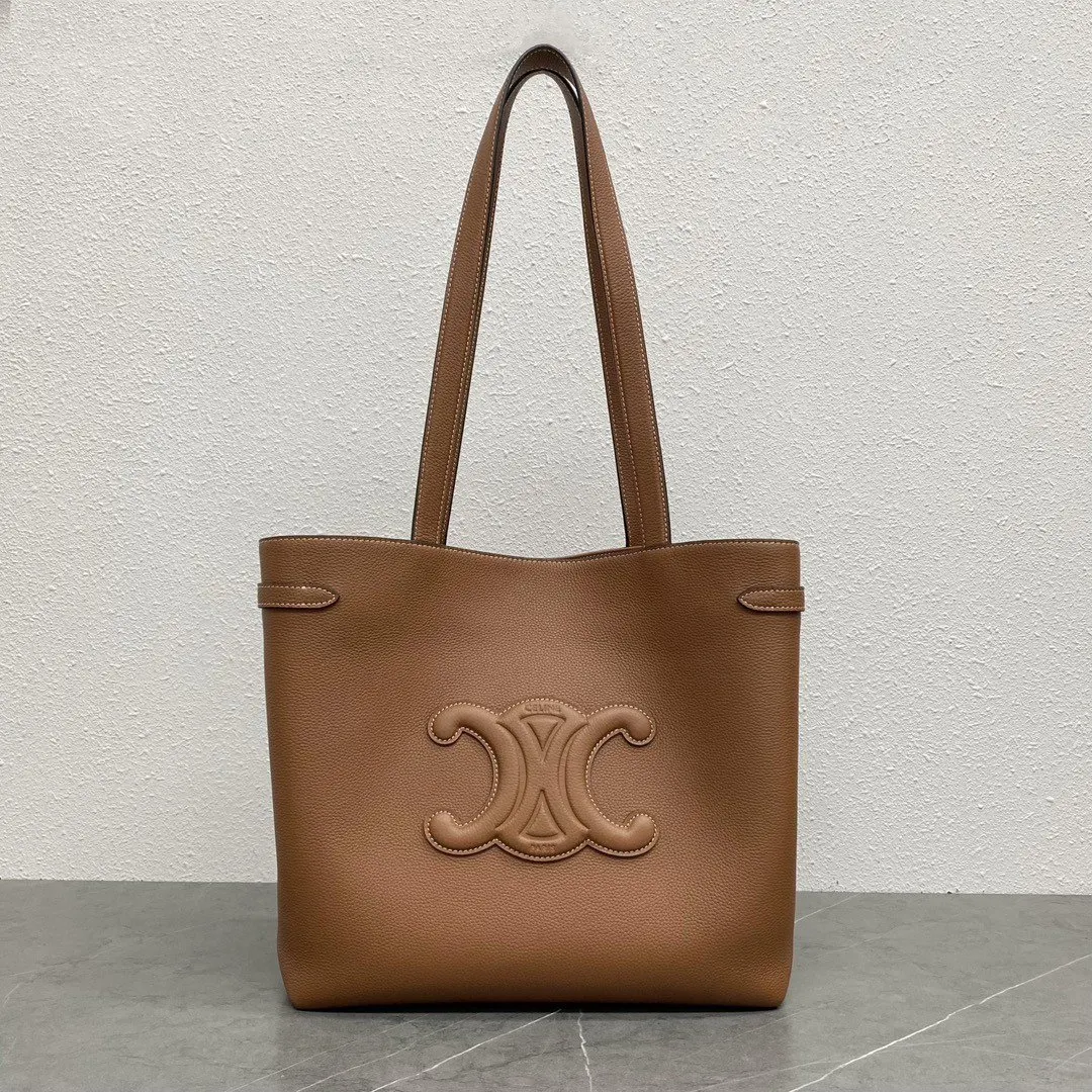 Celine 牛皮 CABAS ANAIS 粒面牛皮革手 托特包 大容量托特款