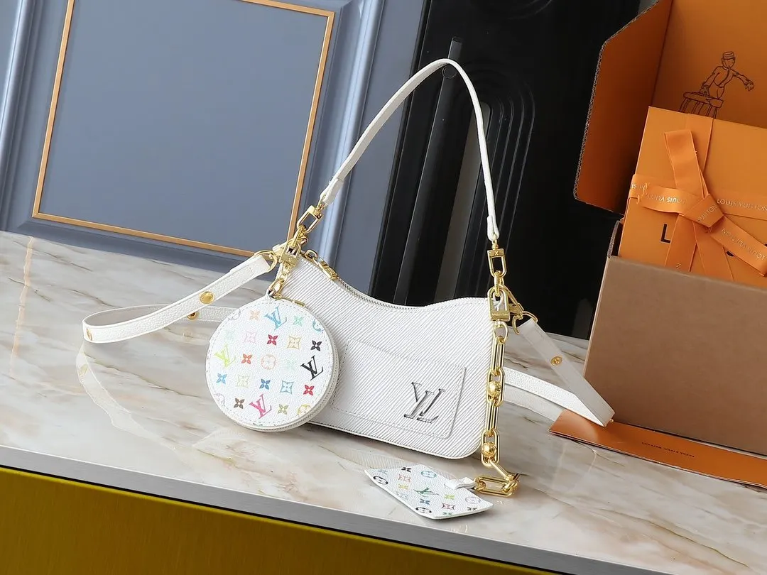 LV 帆布 链条包 精致链条款