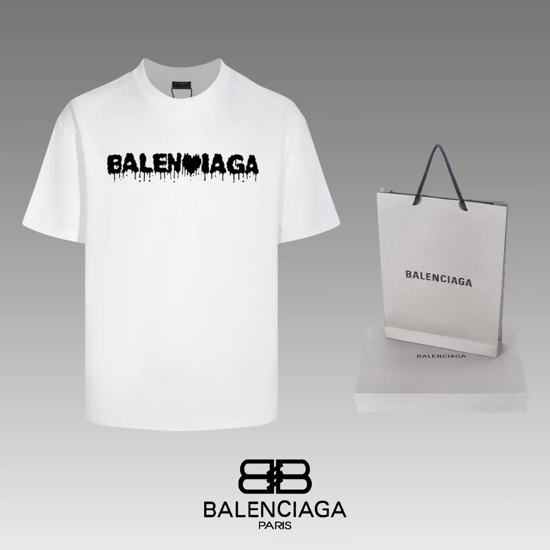 Balenciaga Black Short Sleeve T-Shirt Loose Casual