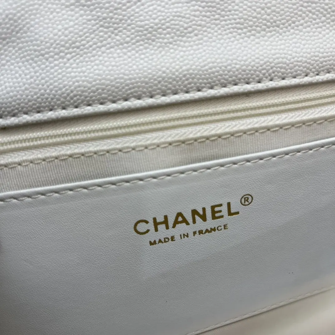 牛皮 牛皮球纹Chane CF链条翻盖包 扭动 链条包 精致链条款