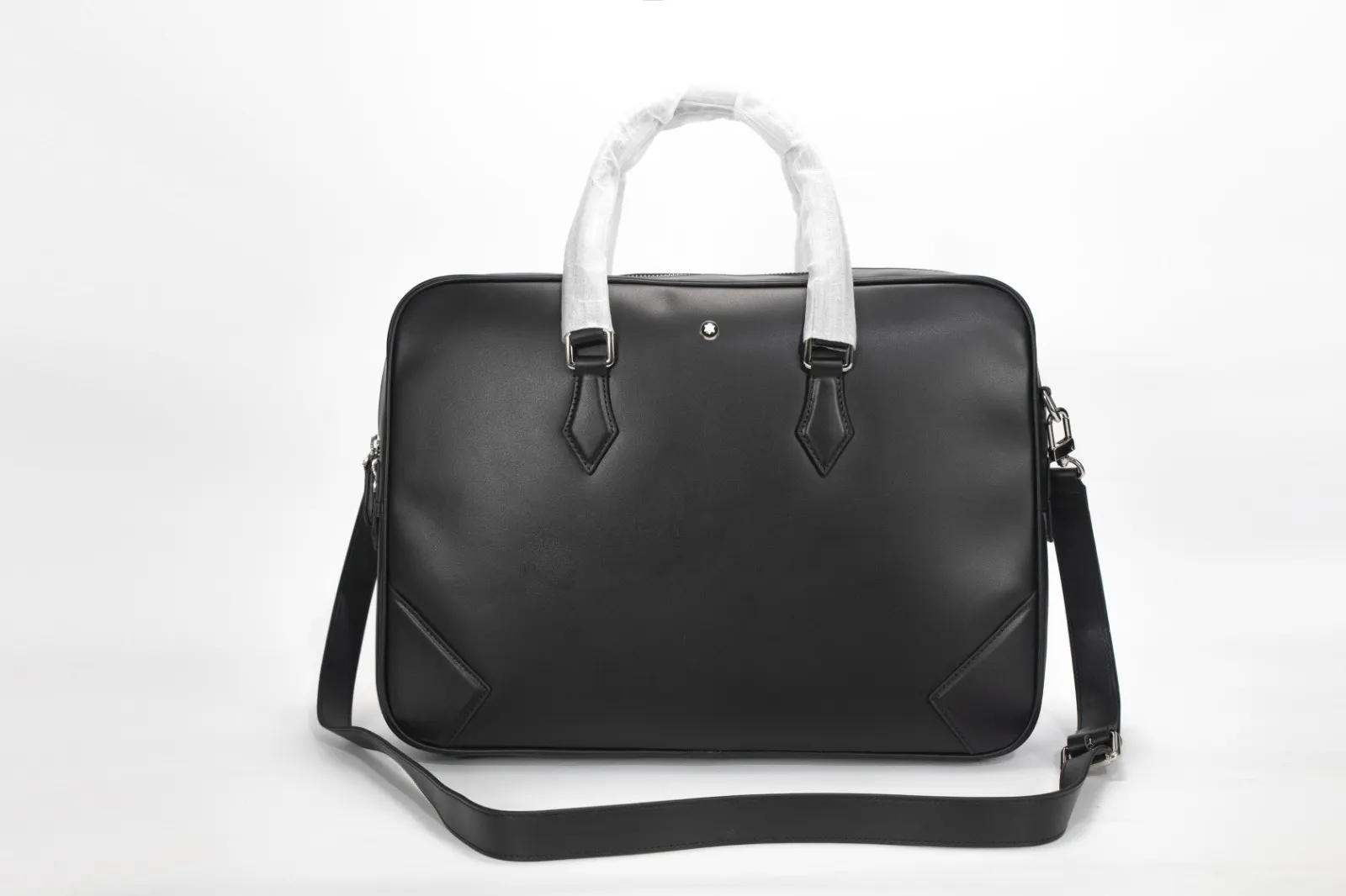 Black Briefcase Business Commuter Leather