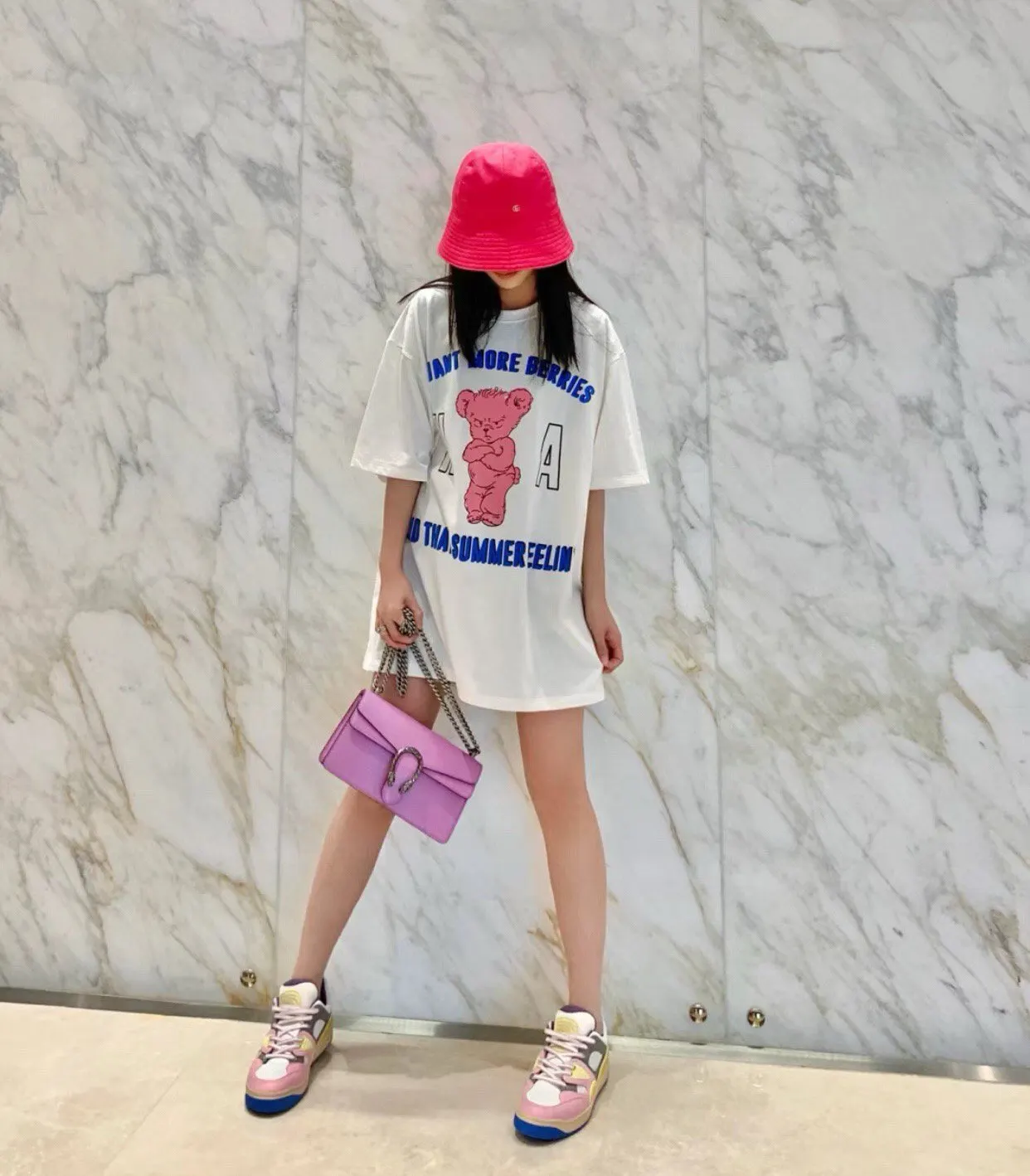 Gucci 26SS 白色 印花 水洗 短袖T恤 休閒百搭款