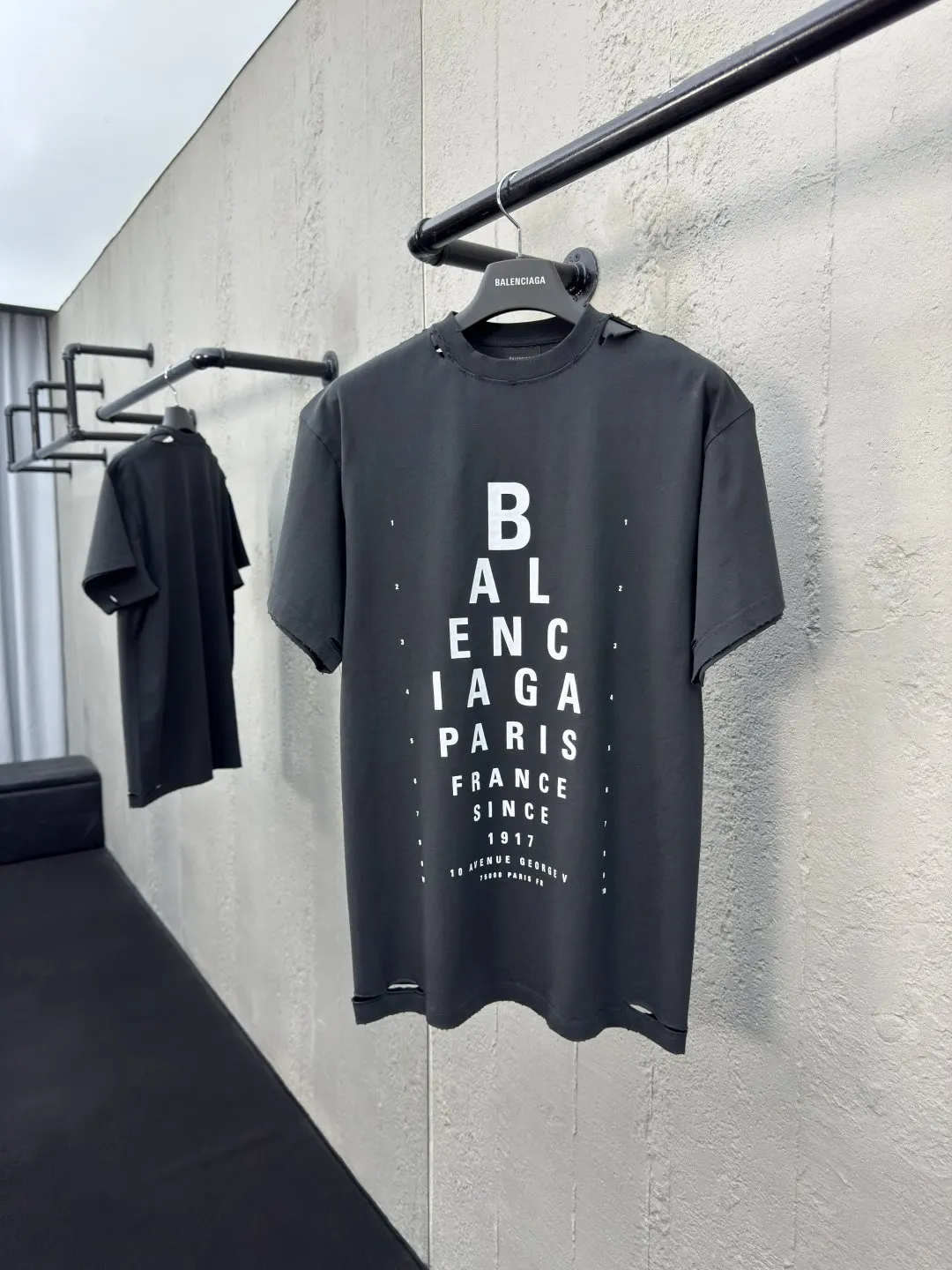 Balenciaga 黑色 短袖T恤 街頭休閒款